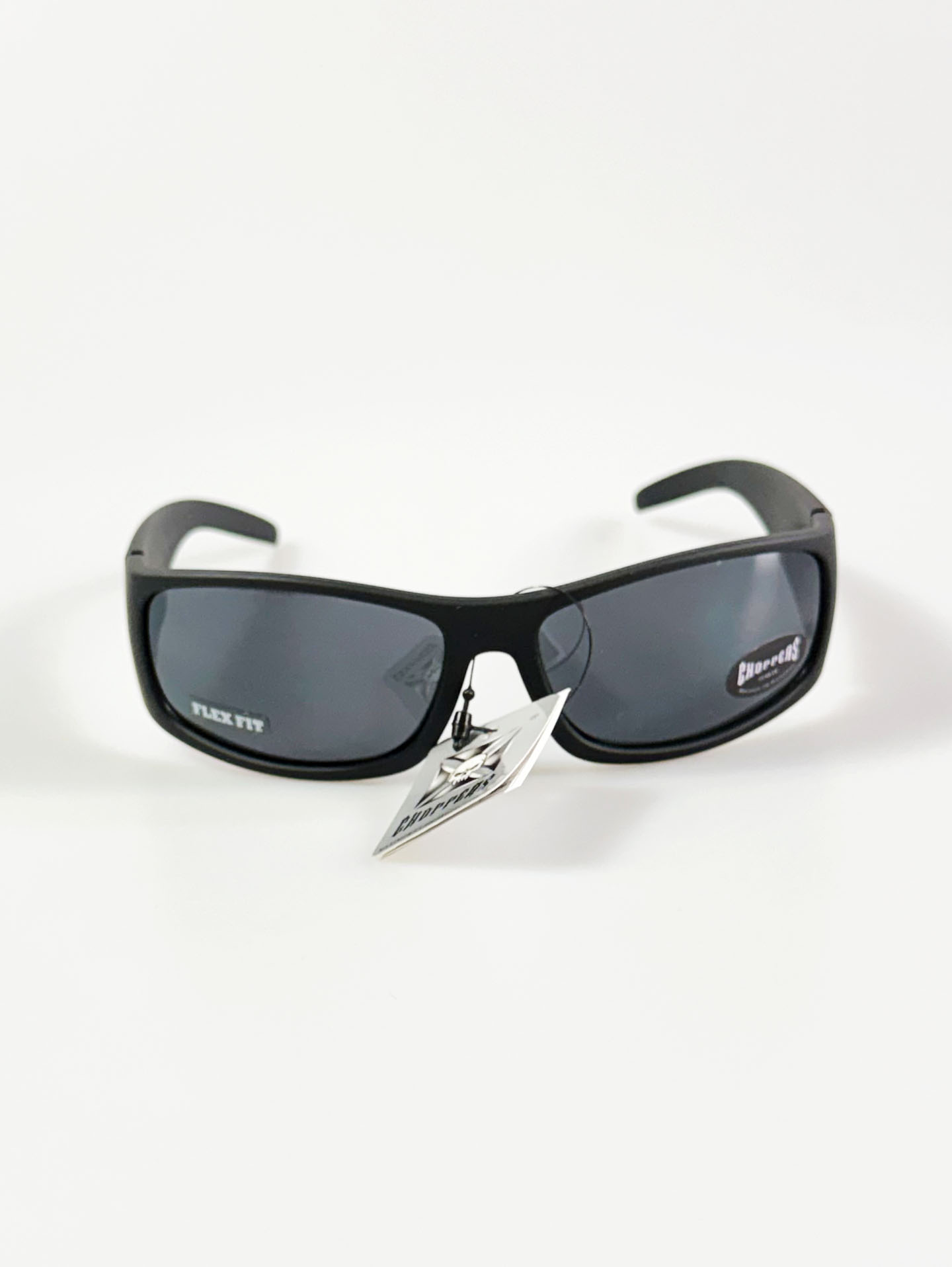 CHOPPERS Matte Black Wraparound Sports Sunglasses
