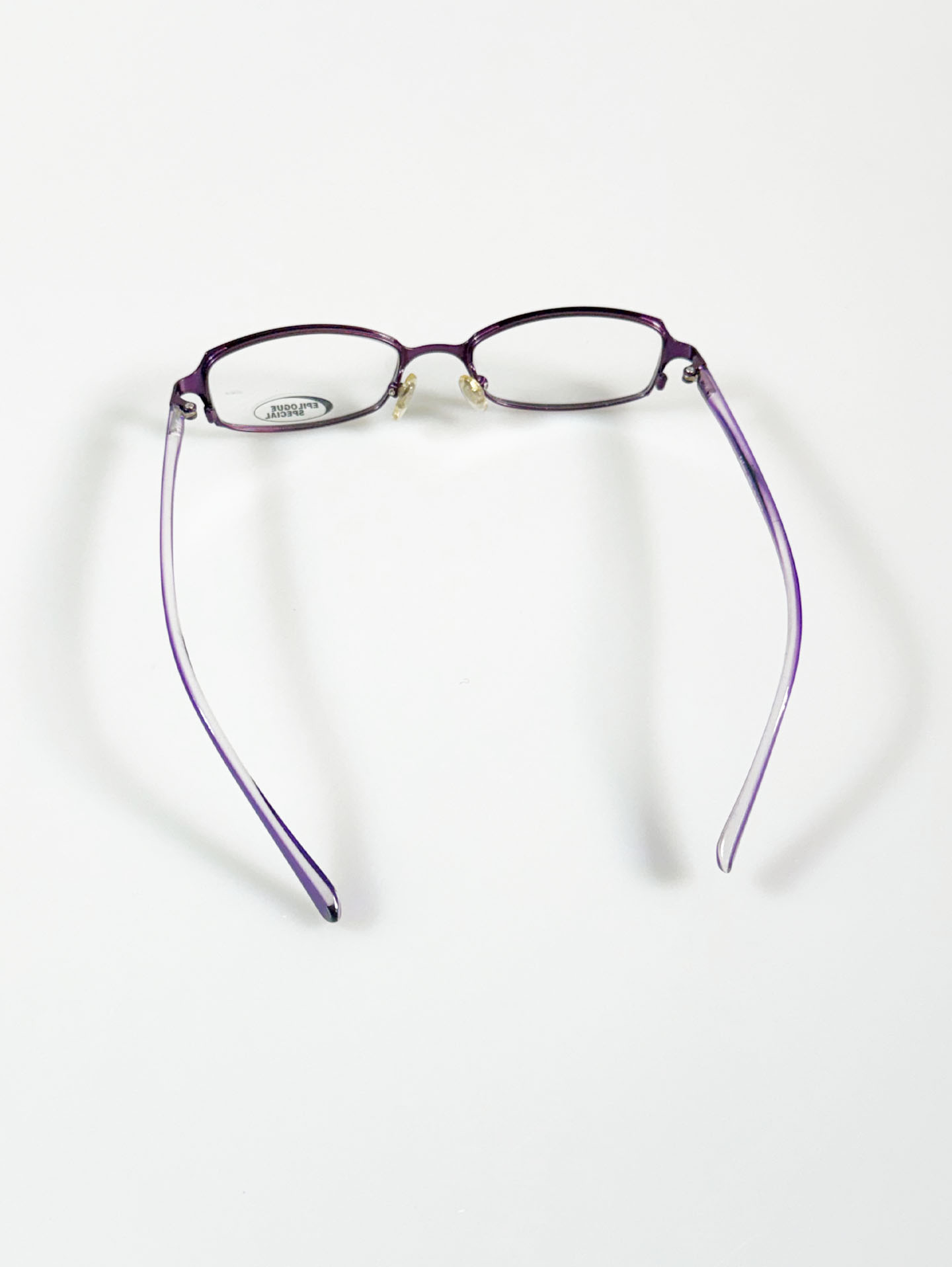 EPILOGUE Purple Slim Metal Square Frame Glasses