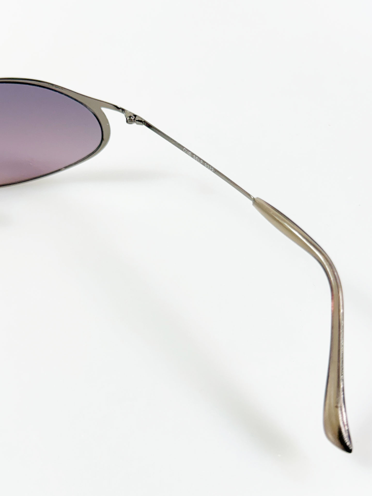 ONE SELF Slim Oval Metal Tint Sunglasses