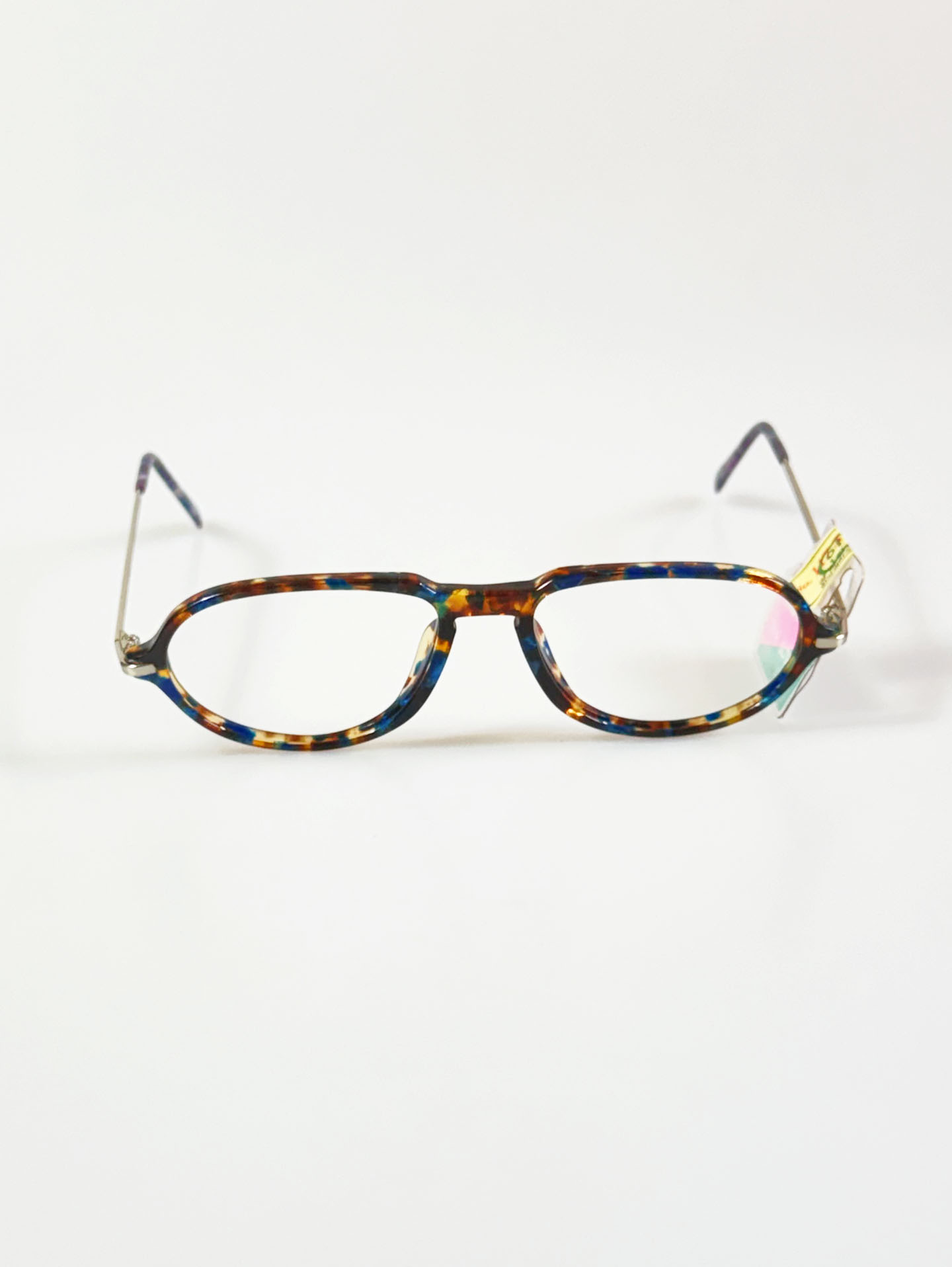 90's SEVA SCHAN Square Horn-Rim Frame Glasses