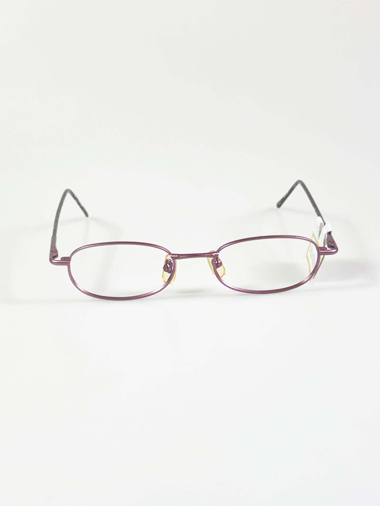 Ruchiano Slim Square Light Pink Metal Frame Glasses