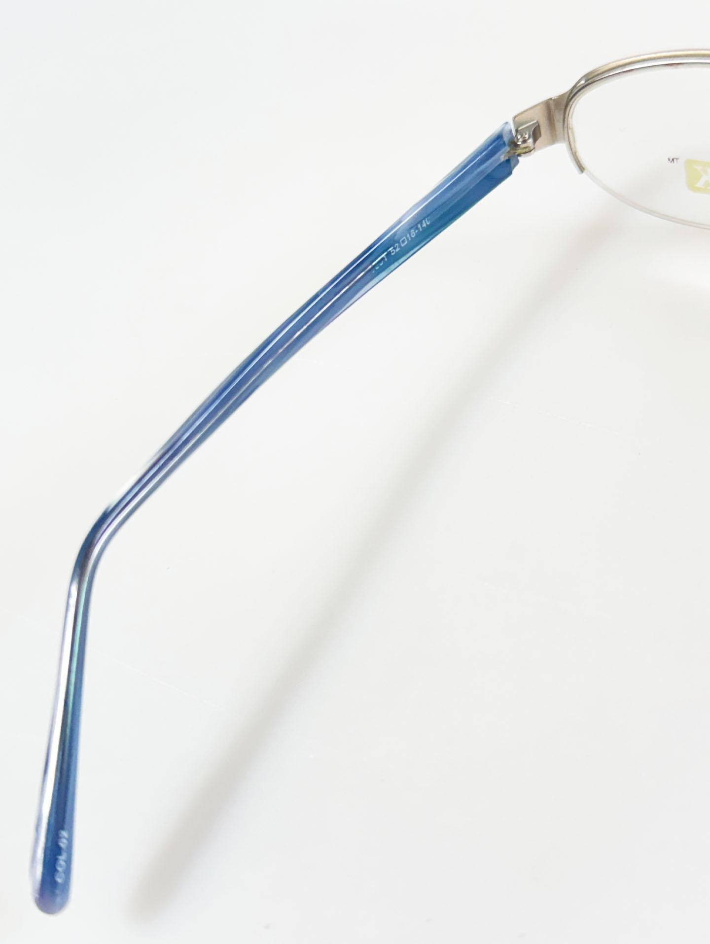 RSK Silver Oval Semi-Rimless Metal Glasses