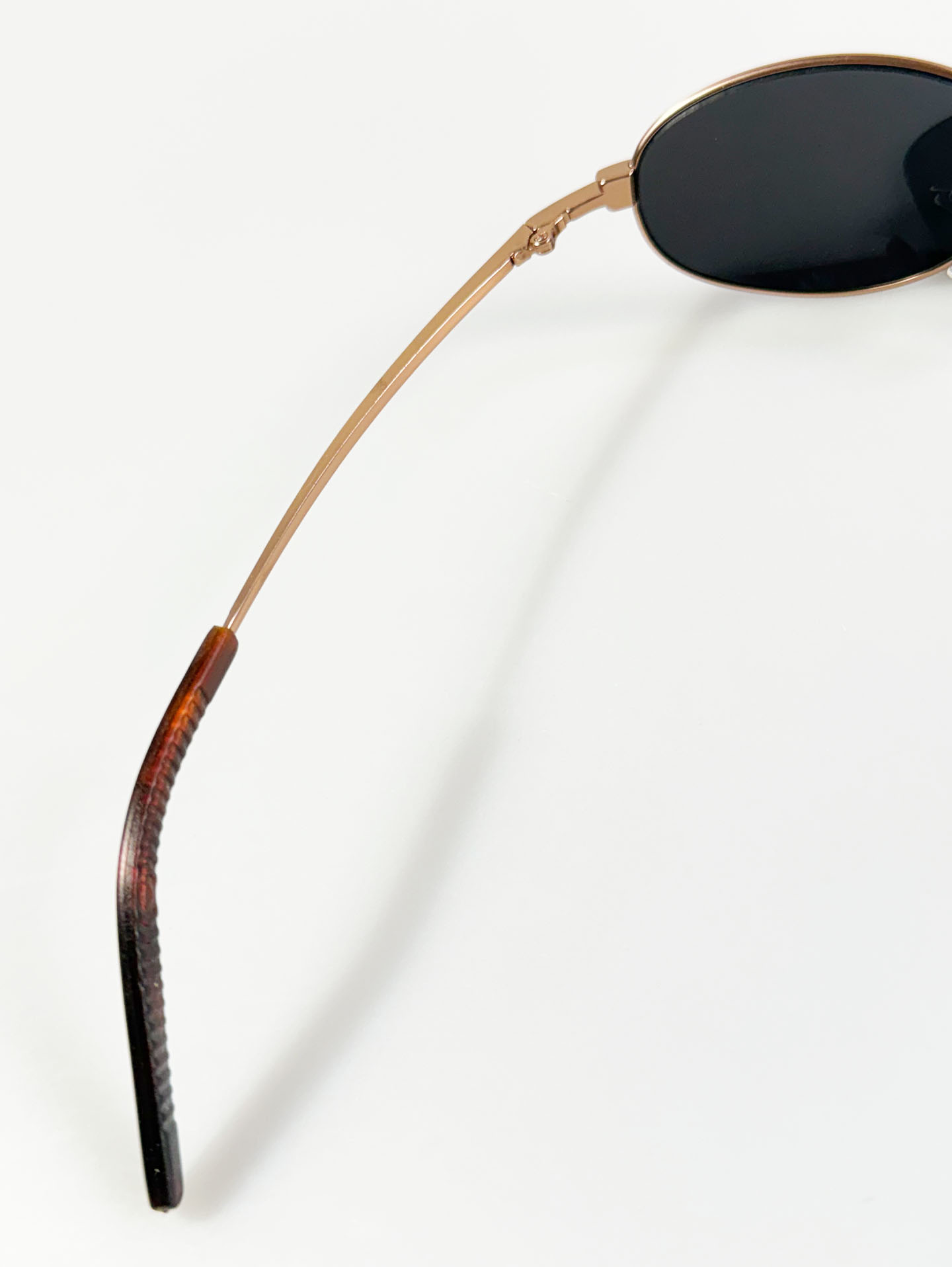 90's JOANNA Rose Gold Slim Oval Metal Sunglasses