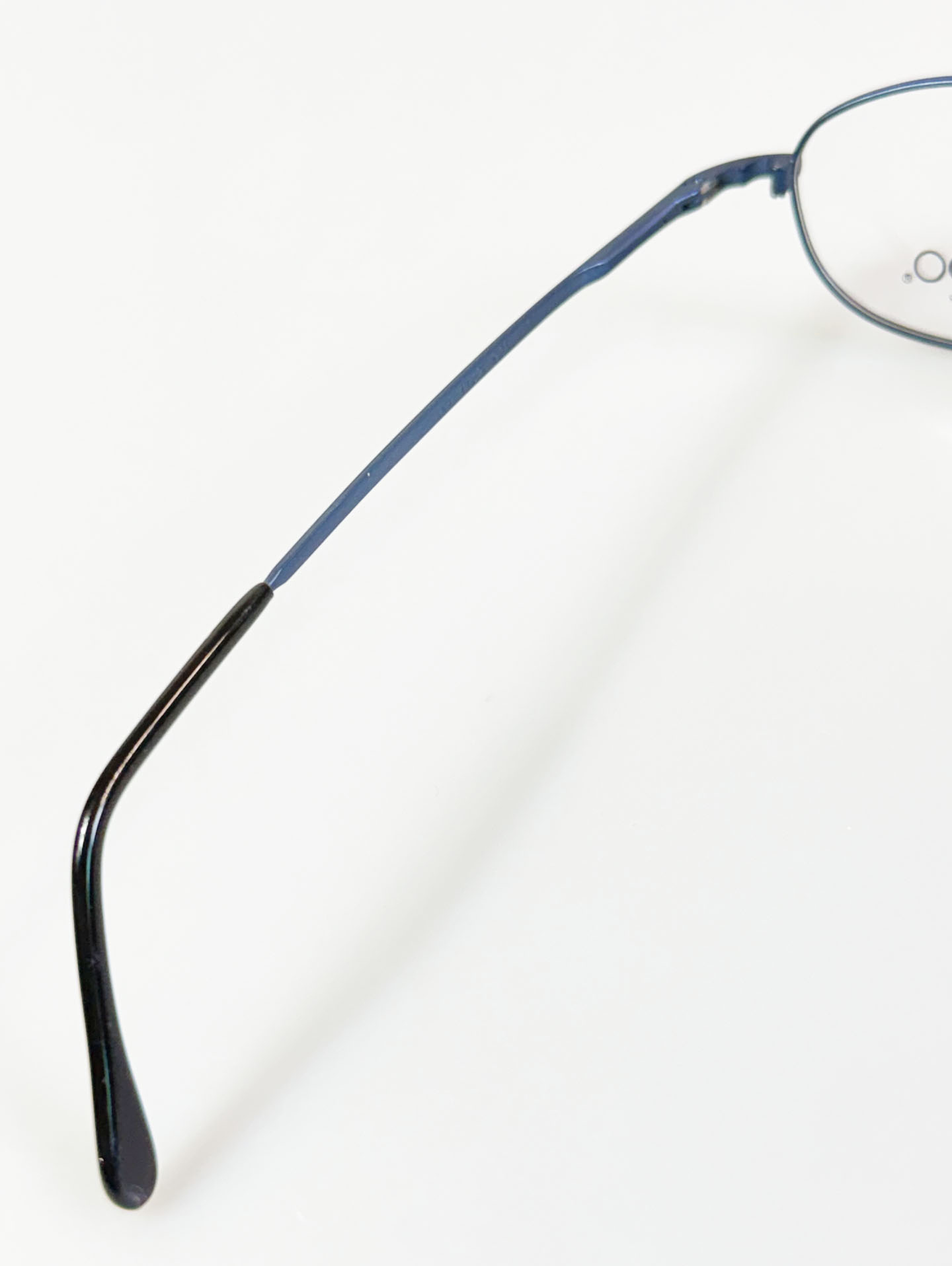 90's KALEIDO Slim Oval Blue Metal Frame Glasses