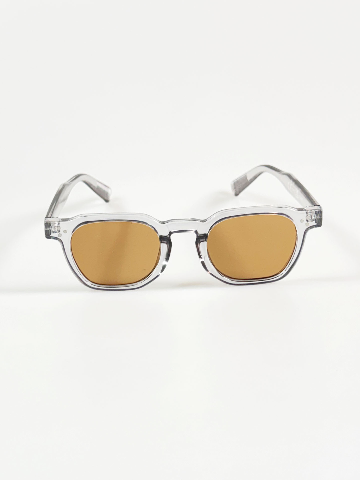 Smoke Gray Crystal Bold Square Tint Sunglasses