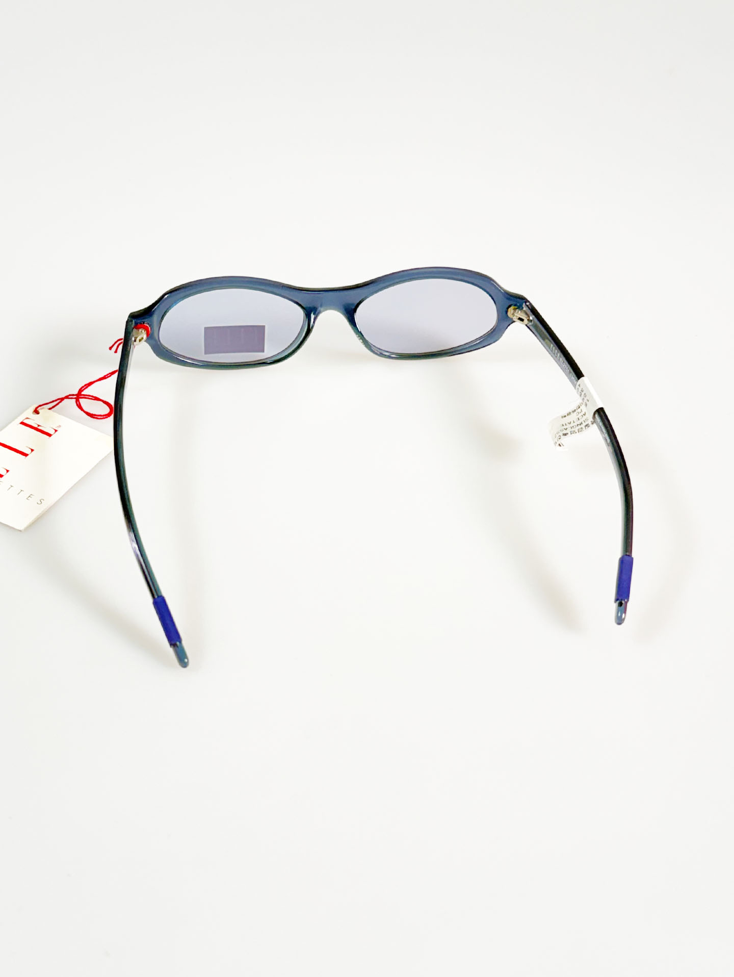 ELLE Translucent Blue Oval Frame Tint Sunglasses