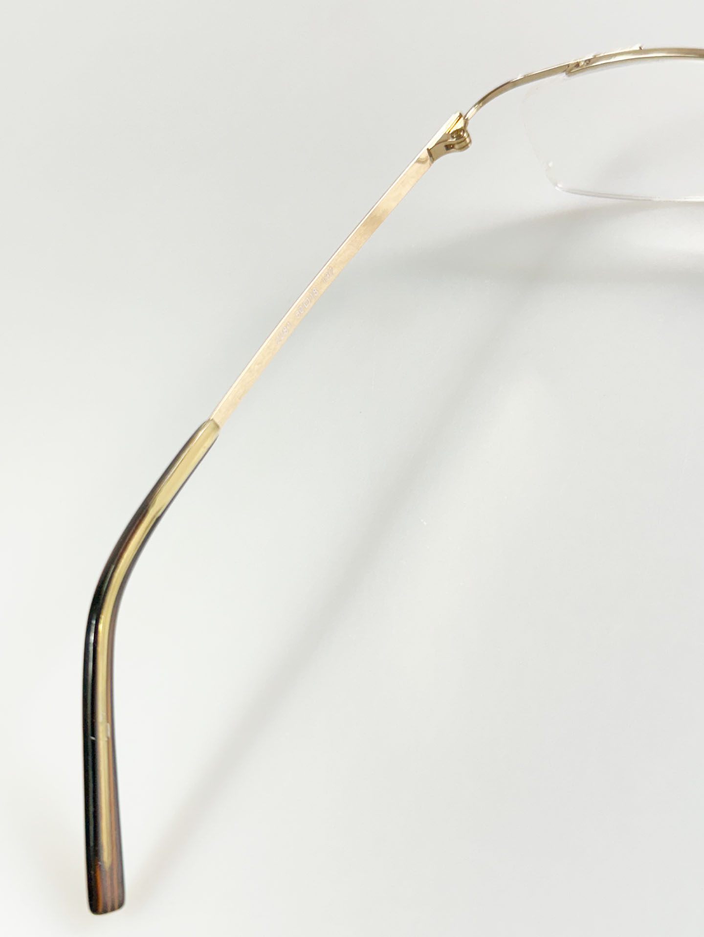 ECARLUS Gold Half-Rim Square Metal Glasses