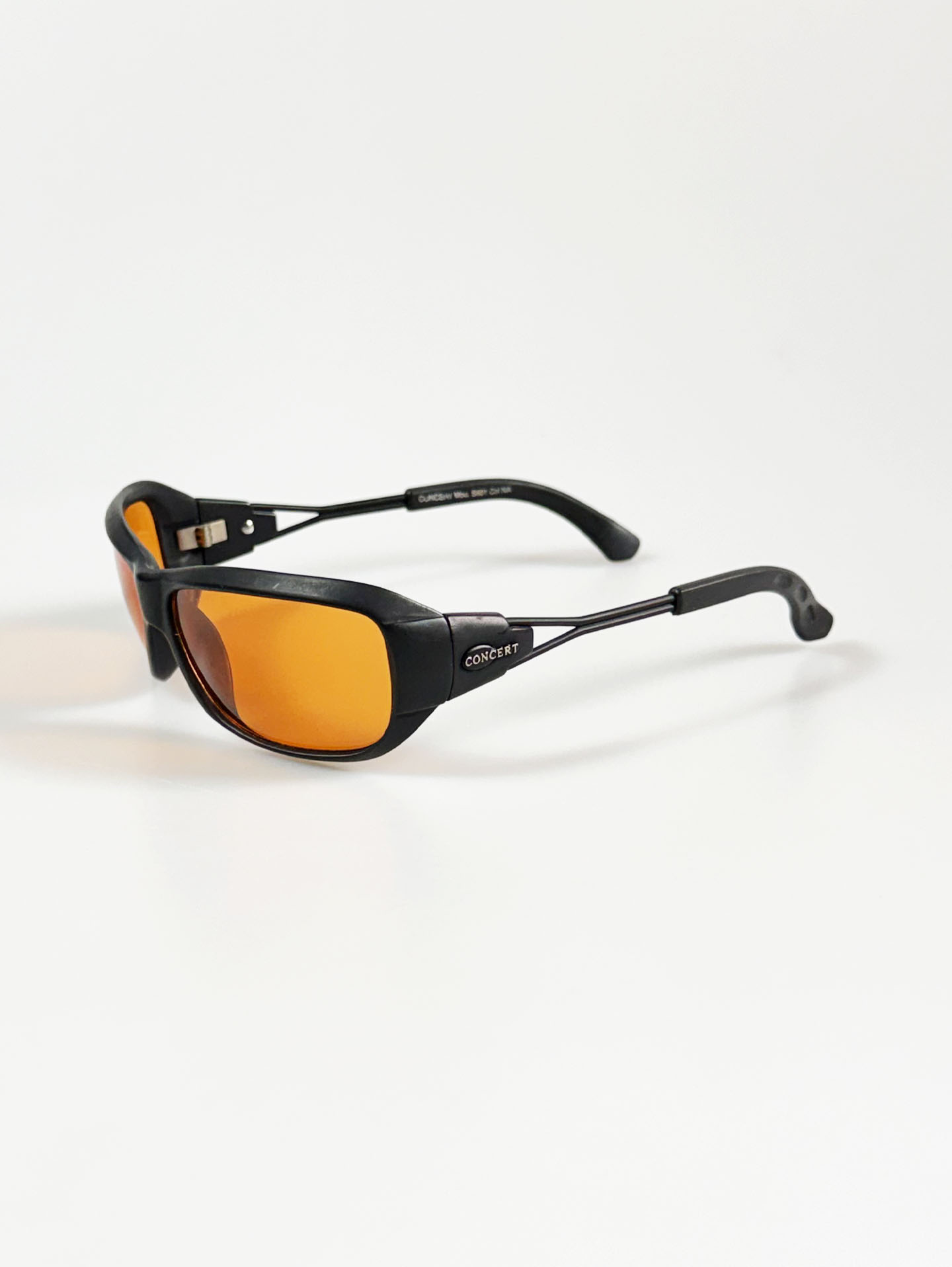 90's CONCERT Black Wraparound Square Tint Sunglasses