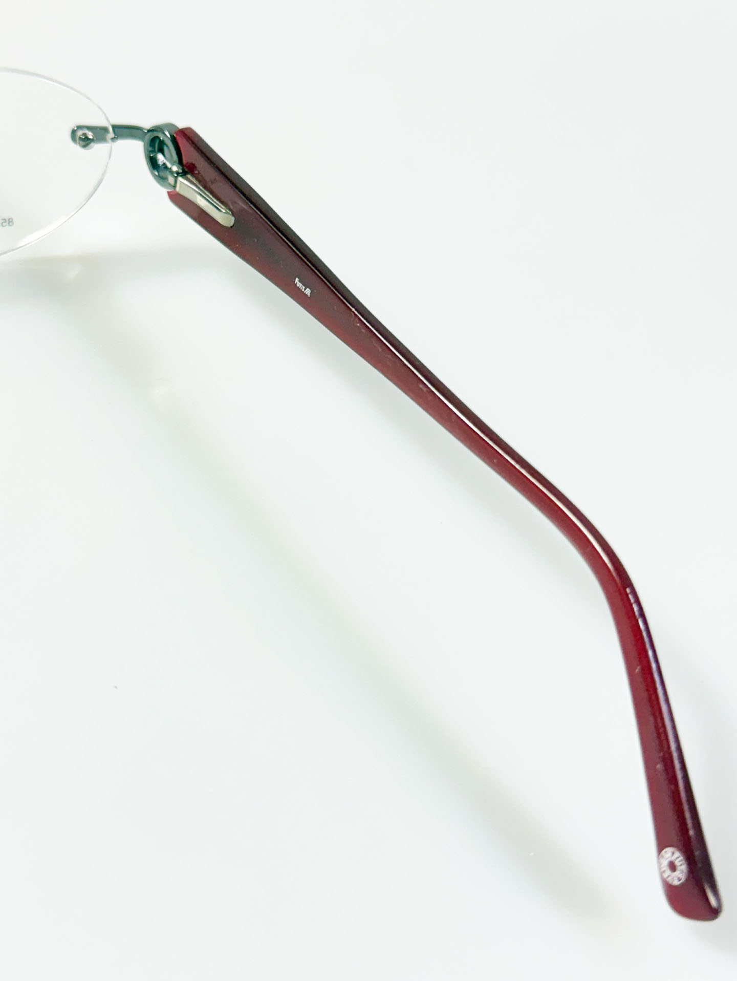 90's FUTIS Rimless Oval Metal Frame Glasses
