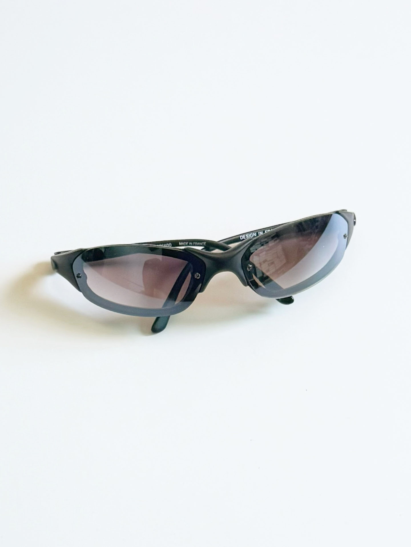 LEON Wraparound Black Frame Sunglasses