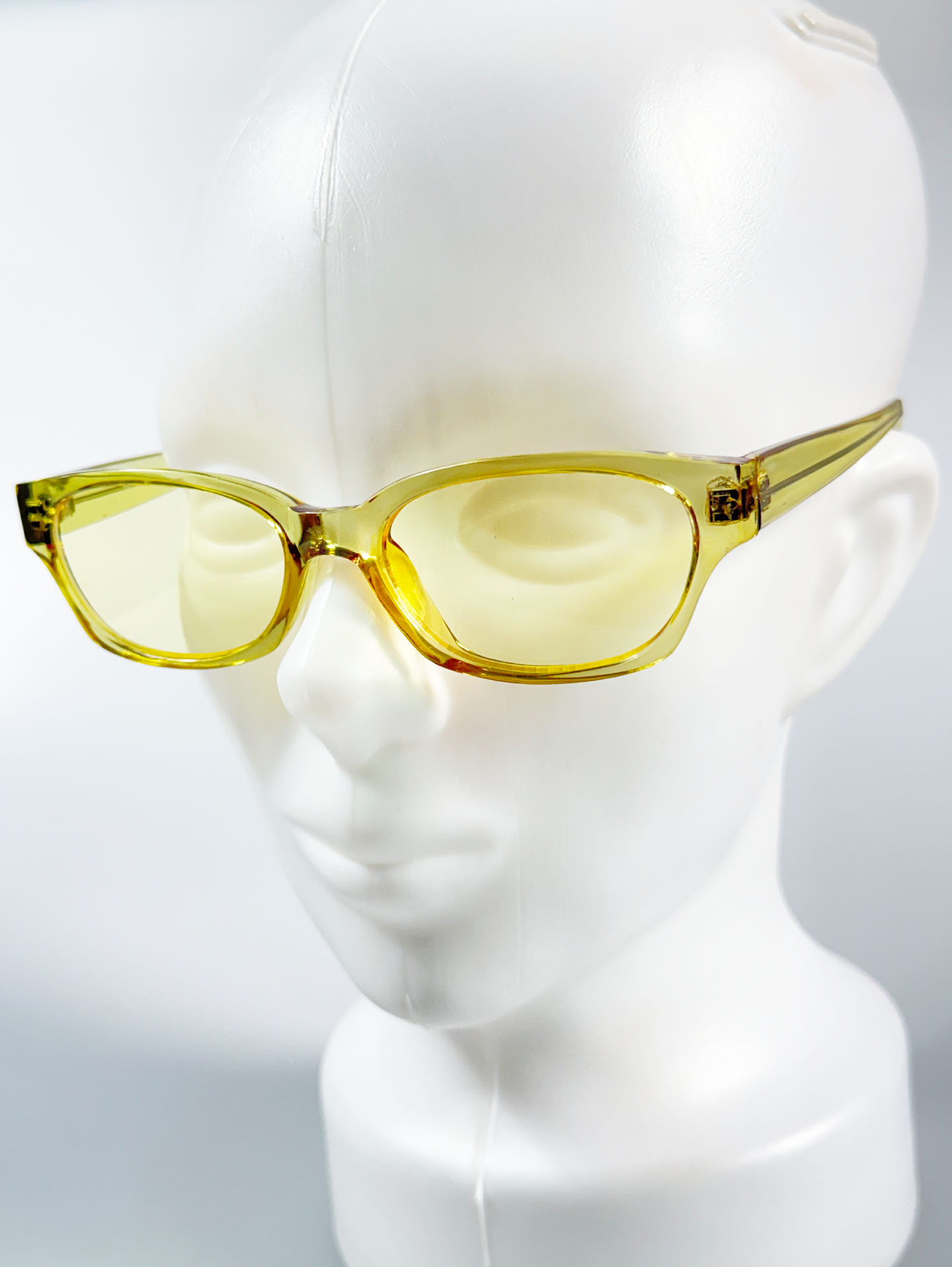 Transparent Yellow Bold Square Tint Sunglasses