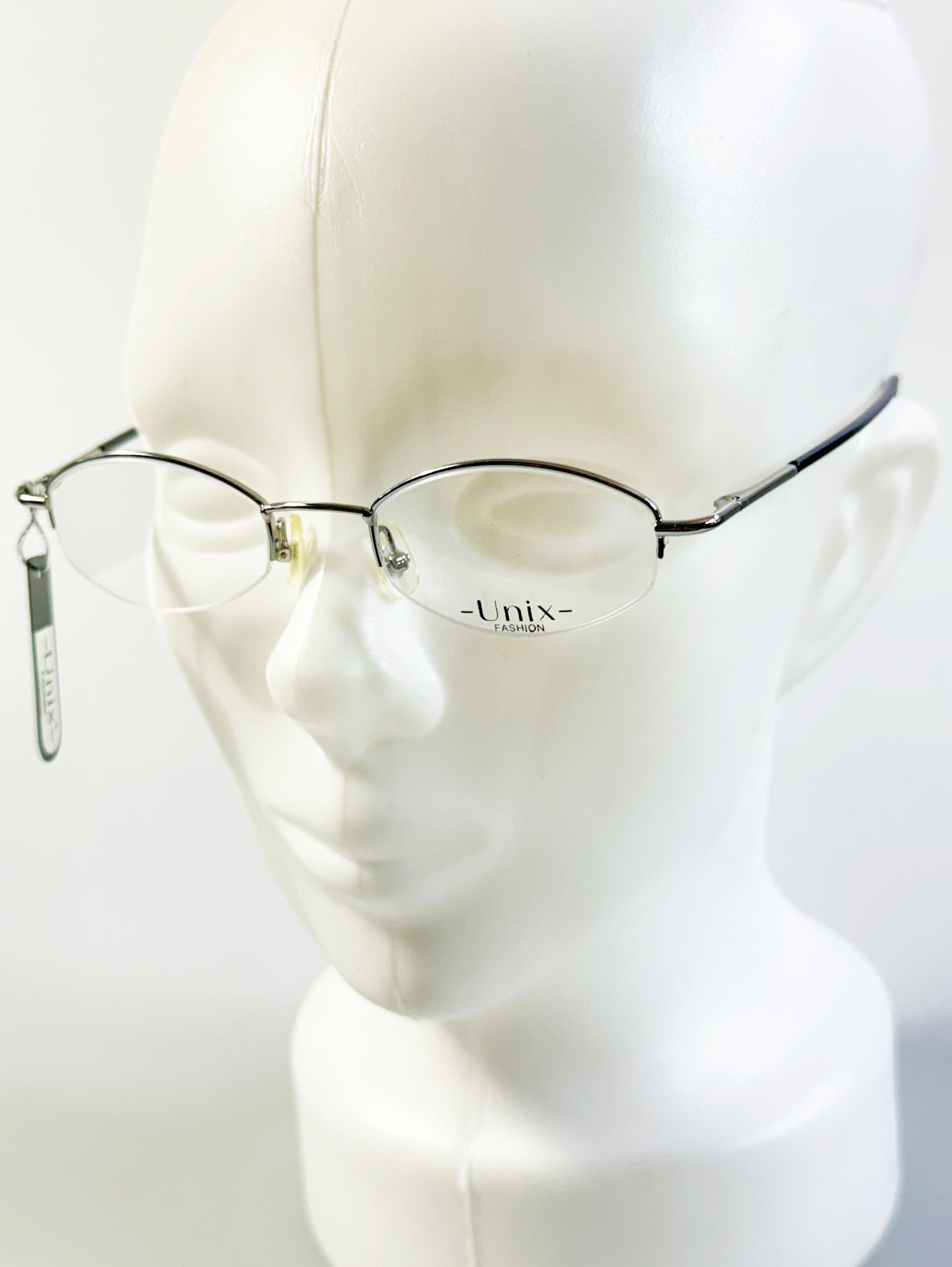 UNIX Silver Half-Rim Oval Metal Glasses