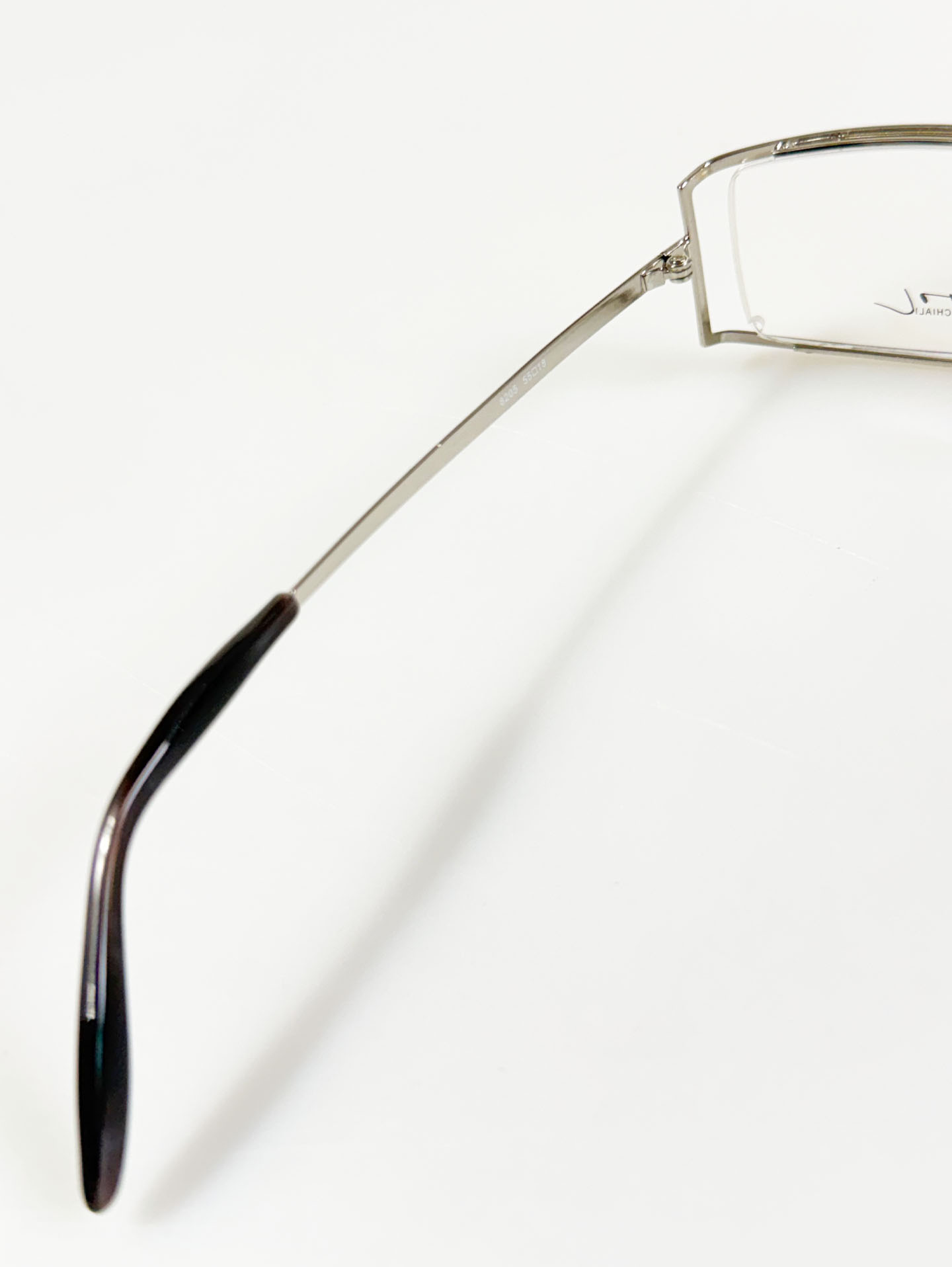 MOOL EYEWEAR Silver Slim Square Metal Frame Glasses