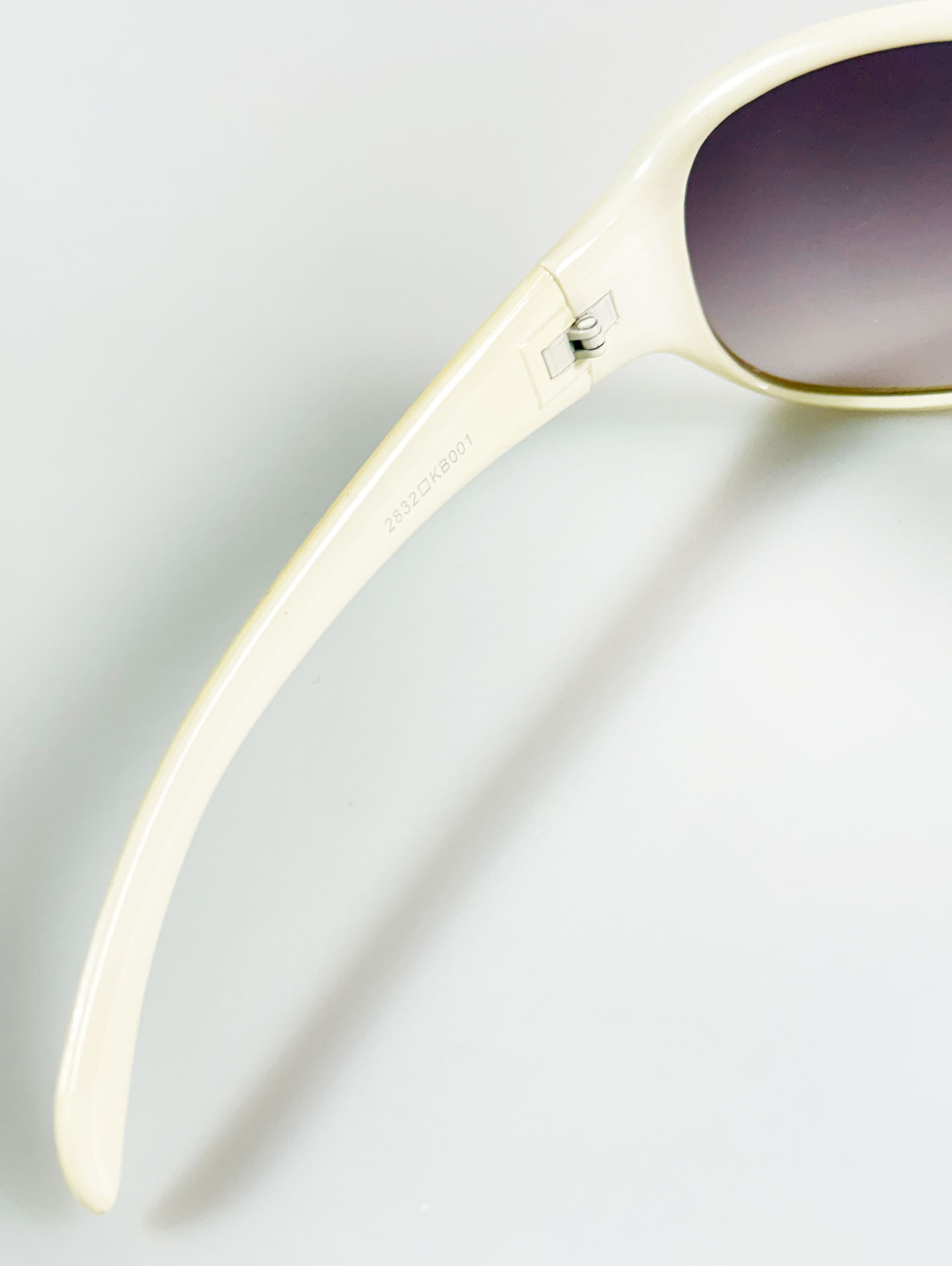 Ivory Oversized Square Wraparound Sunglasses