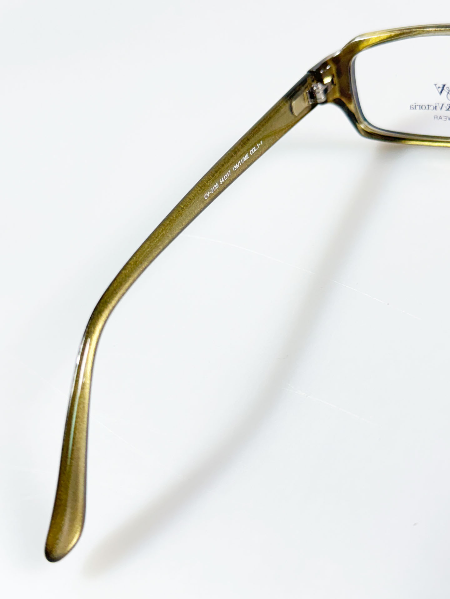 CARLSSON & VICTORIA Black&Olive Square Horn-Rim Glasses