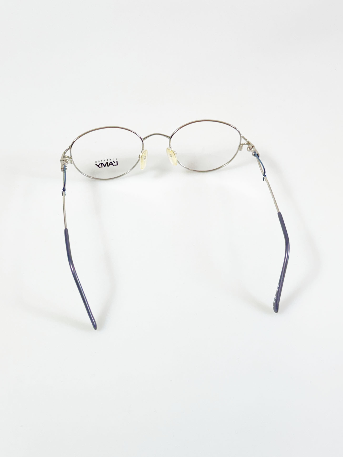 LAMY Silver Titanium Slim Oval Metal Frame Glasses