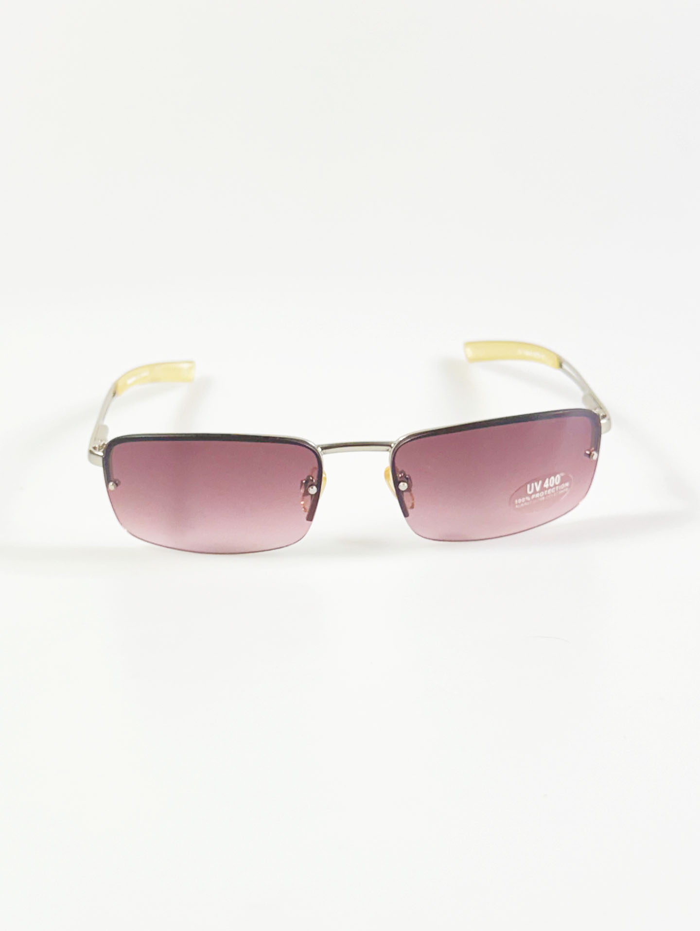 INKOGNITO Rimless Square Metal Pink Tint Sunglasses