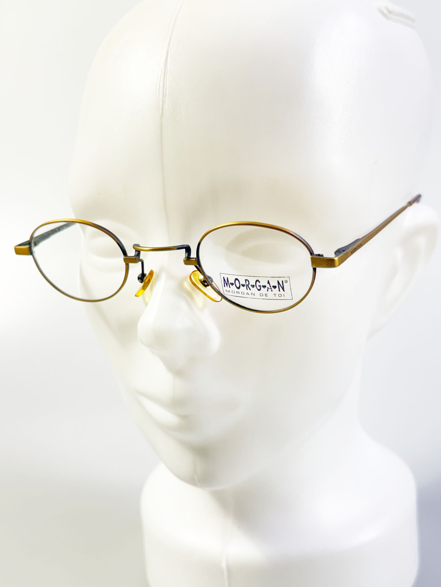 90’s MORGAN Classic Slim Oval Metal Glasses
