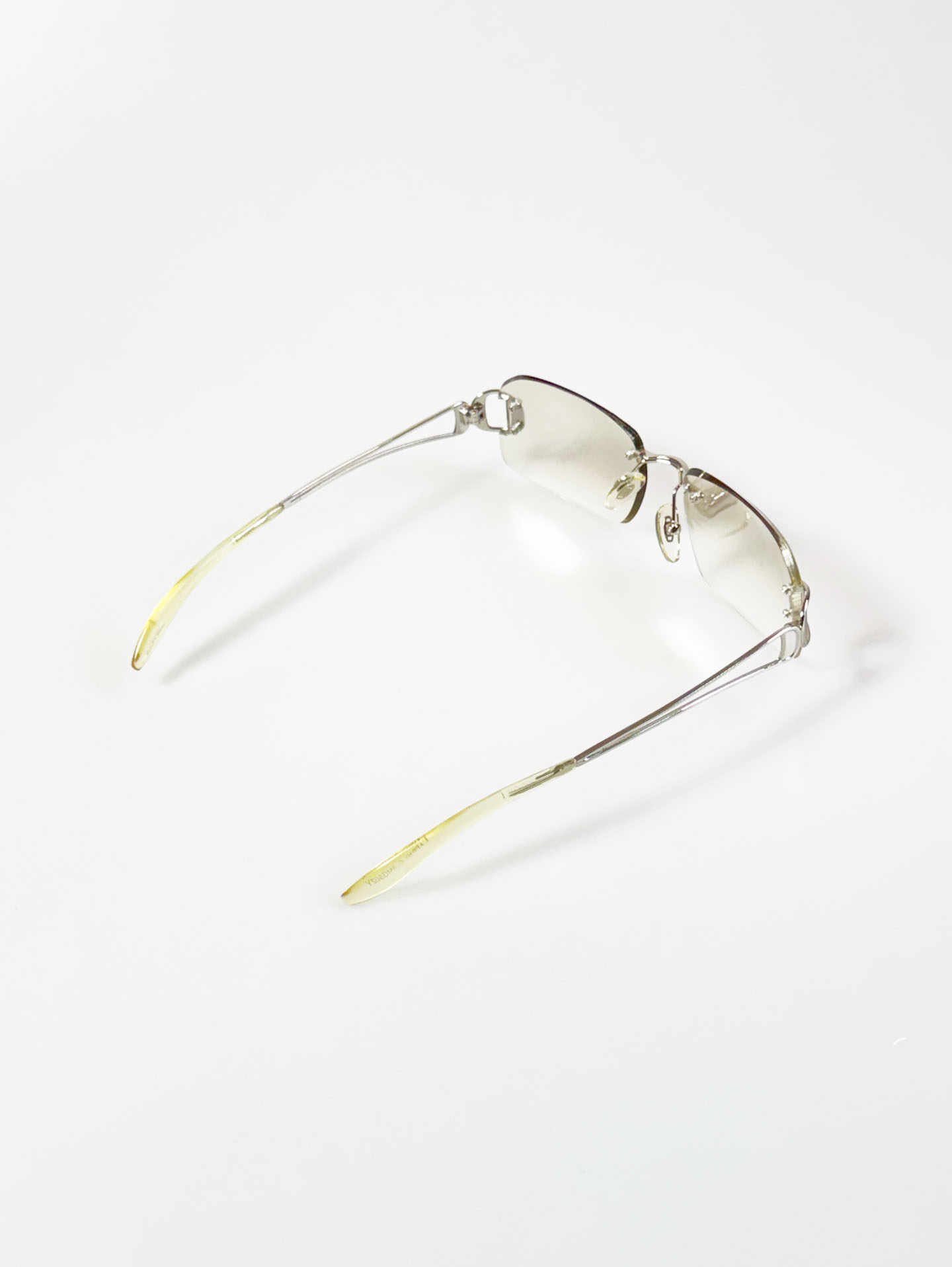 CAPRIO Rimless Square Metal Tinted Sunglasses