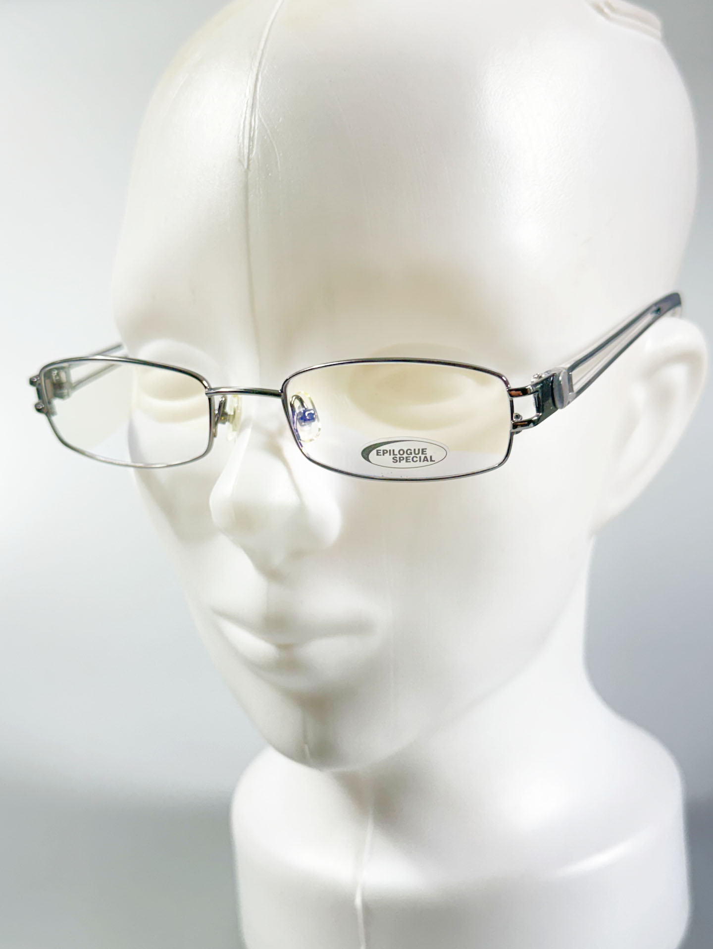 EPILOGUE Silver Slim Square Metal Glasses