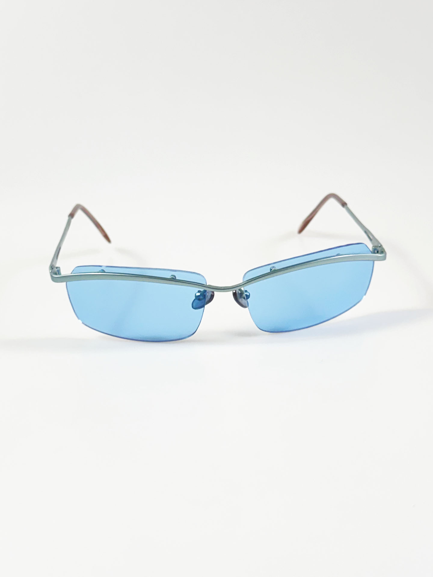 90's ROMA Rimless Square Metal Tint Sunglasses