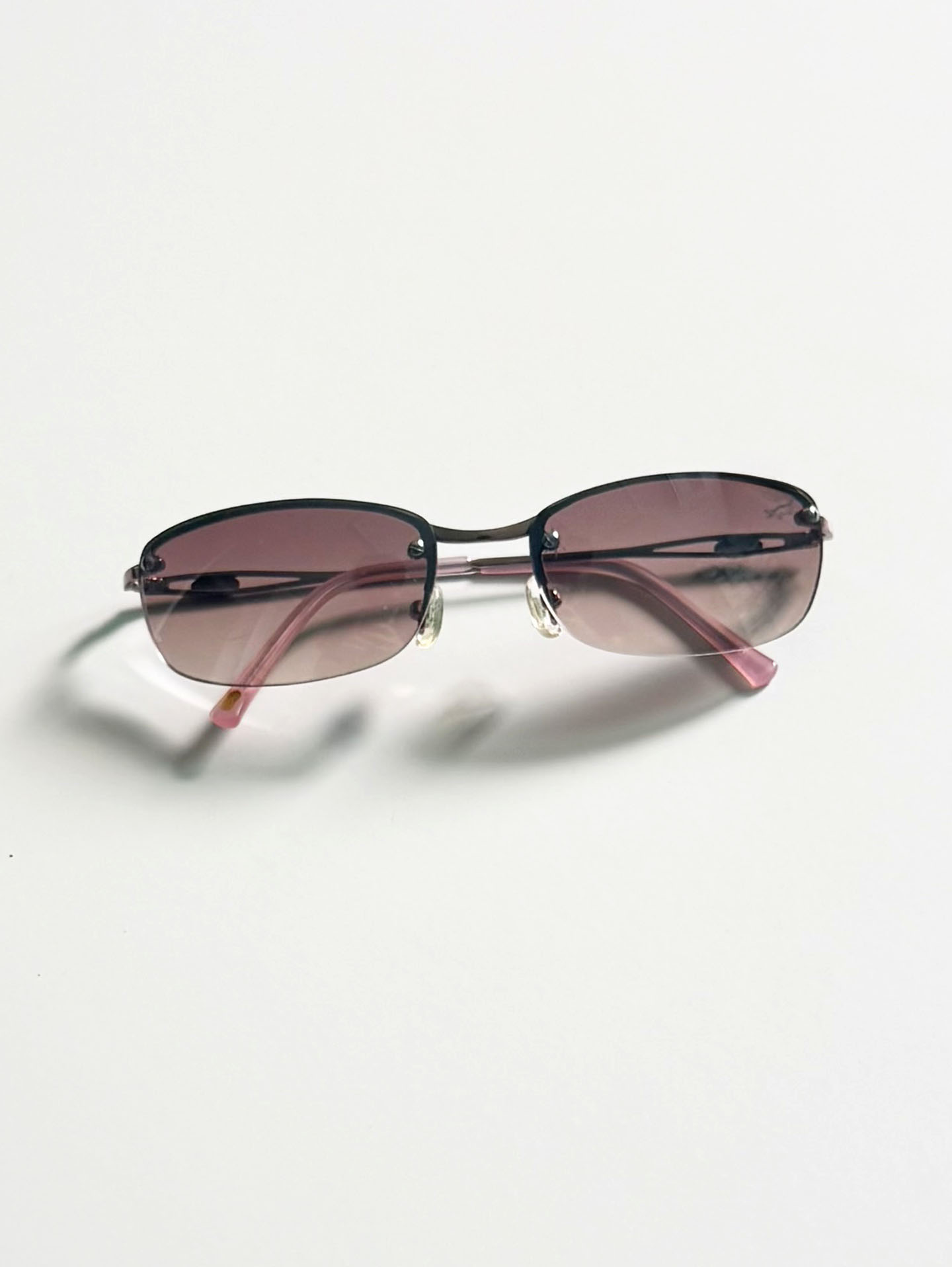 90's CARTELO Rimless Square Metal Tint Sunglasses