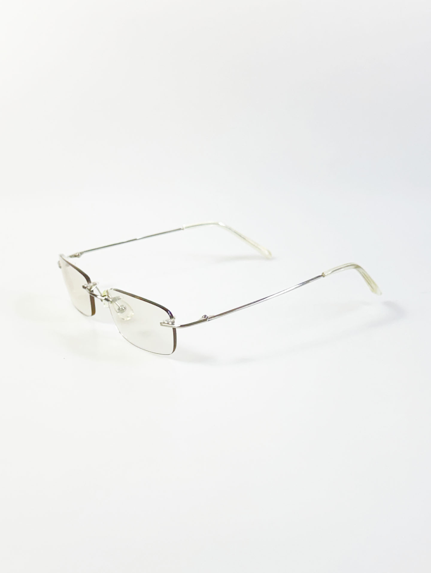 CAPRIO Rimless Square Metal Tinted Sunglasses