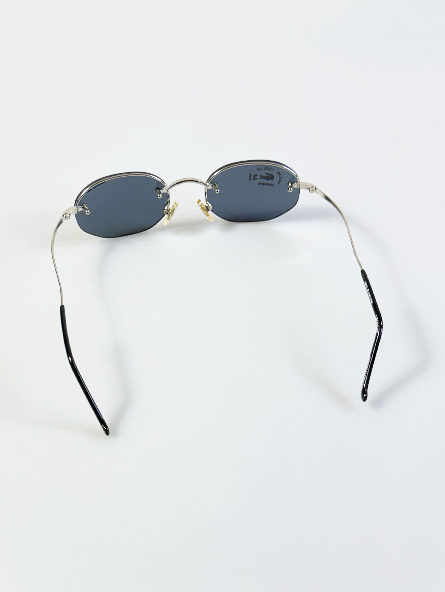 90's LACOSTE Rimless Metal Oval Sunglasses