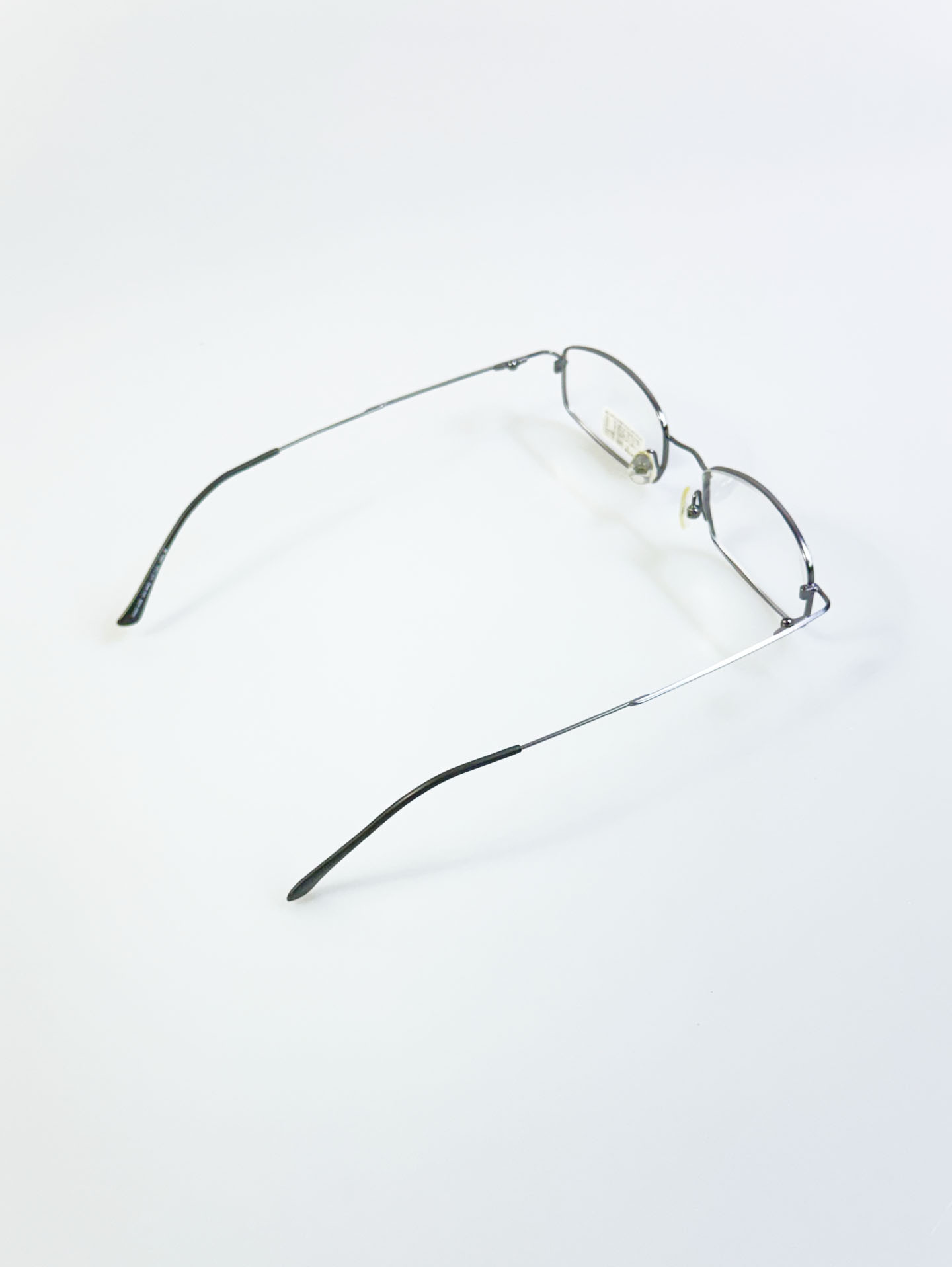 EPILOGUE Gunmetal Slim Square Metal Glasses
