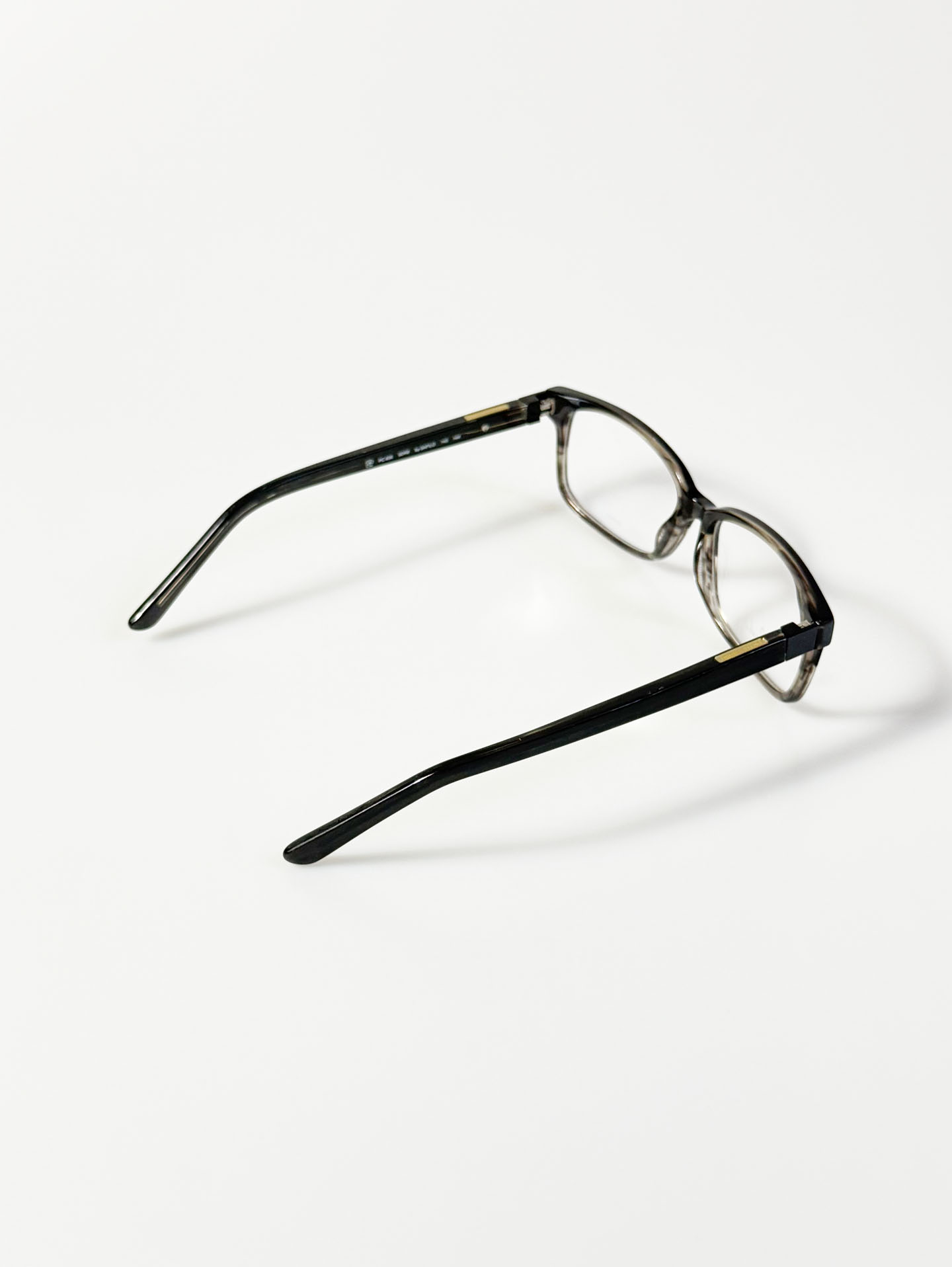 Pierre Cardin Smoke Grey Square Horn-Rim Frame Glasses