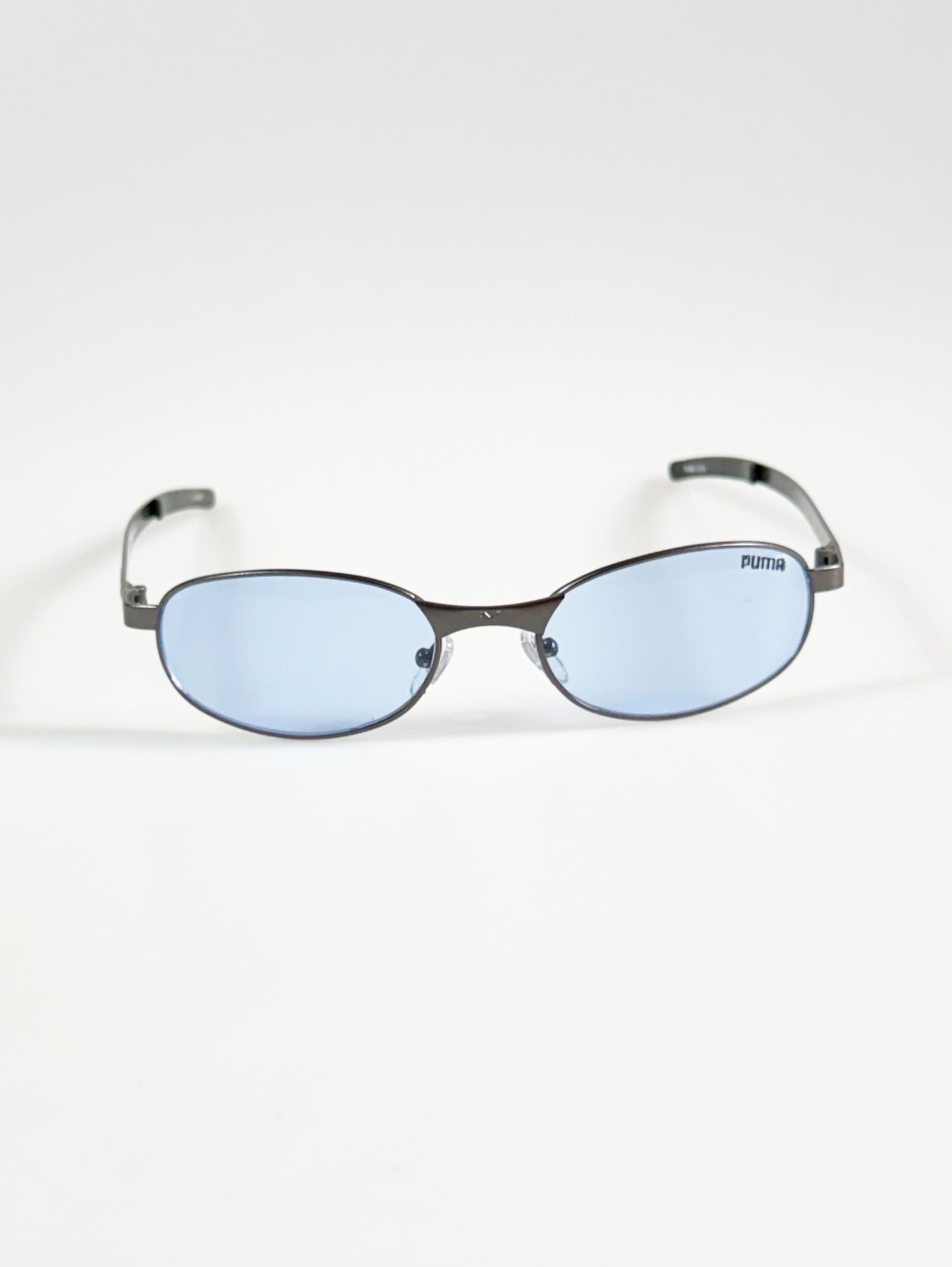90's PUMA Dark Gunmetal Slim Oval Tint Sunglasses