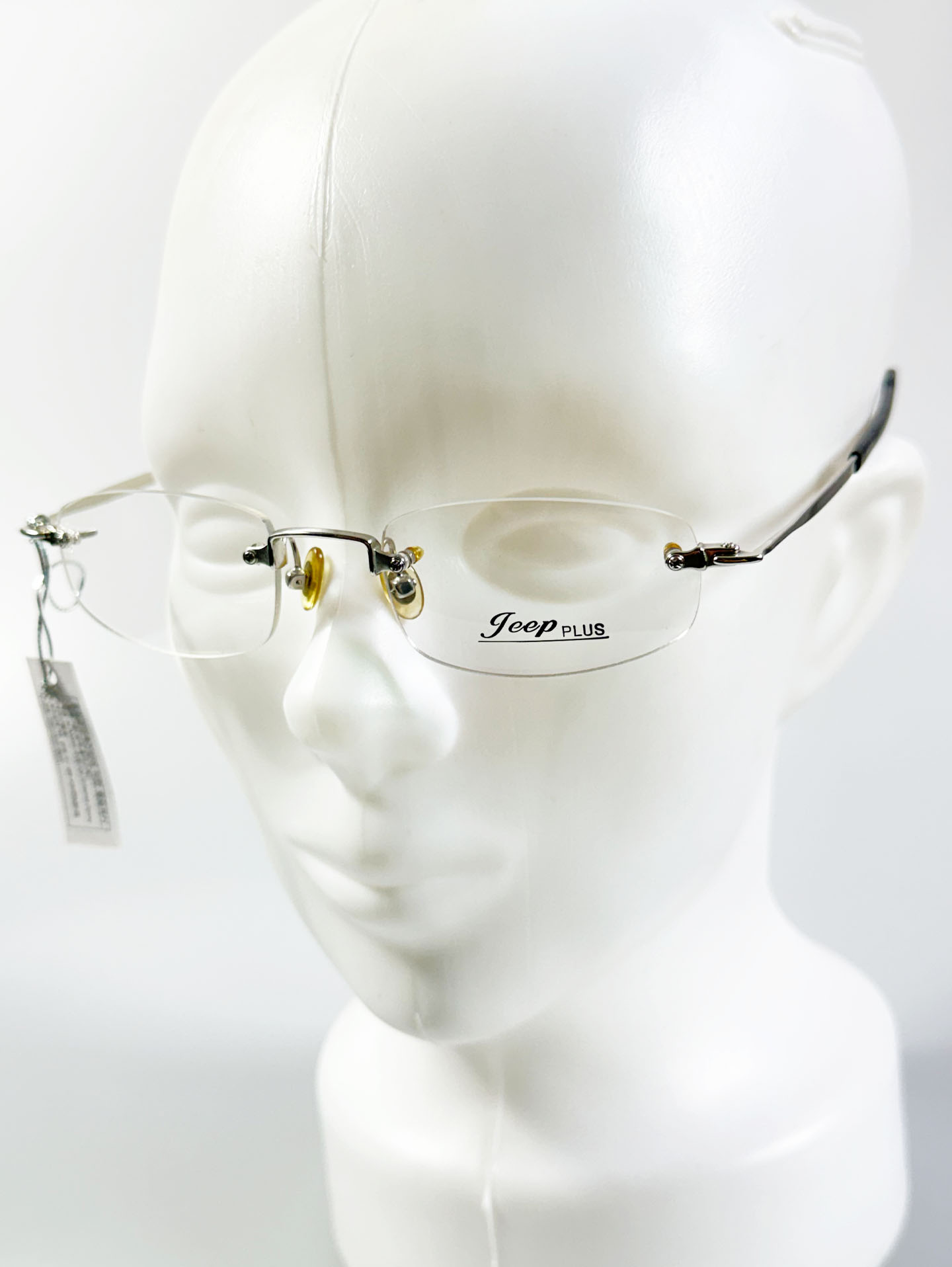 JEEP Silver Rimless Square Metal Glasses