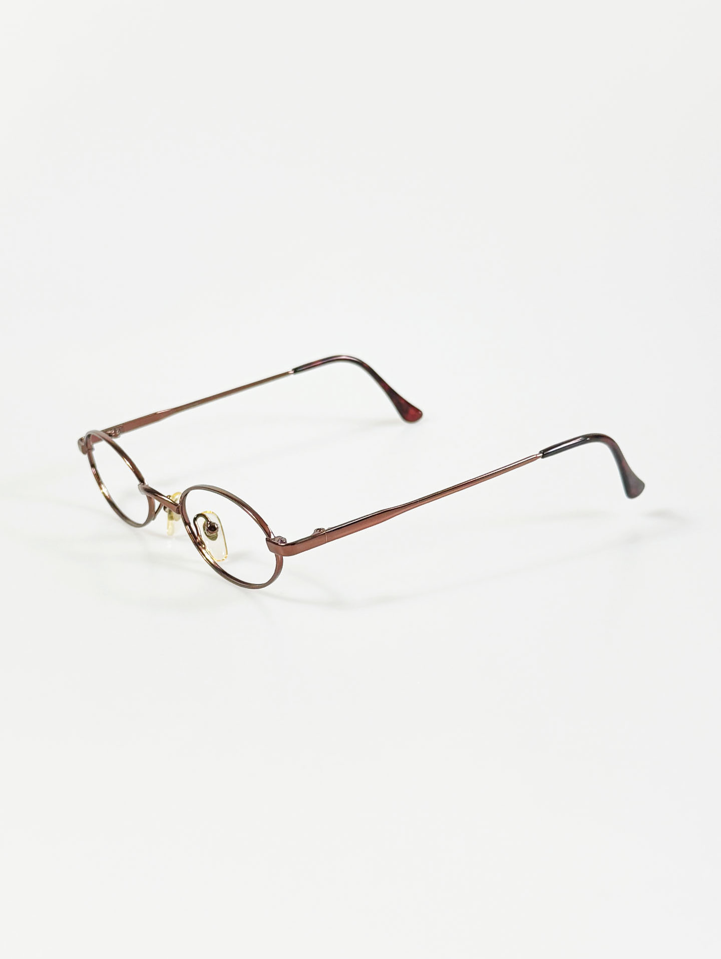 90’s BARHOMAN Brown Metal Oval Frame Glasses
