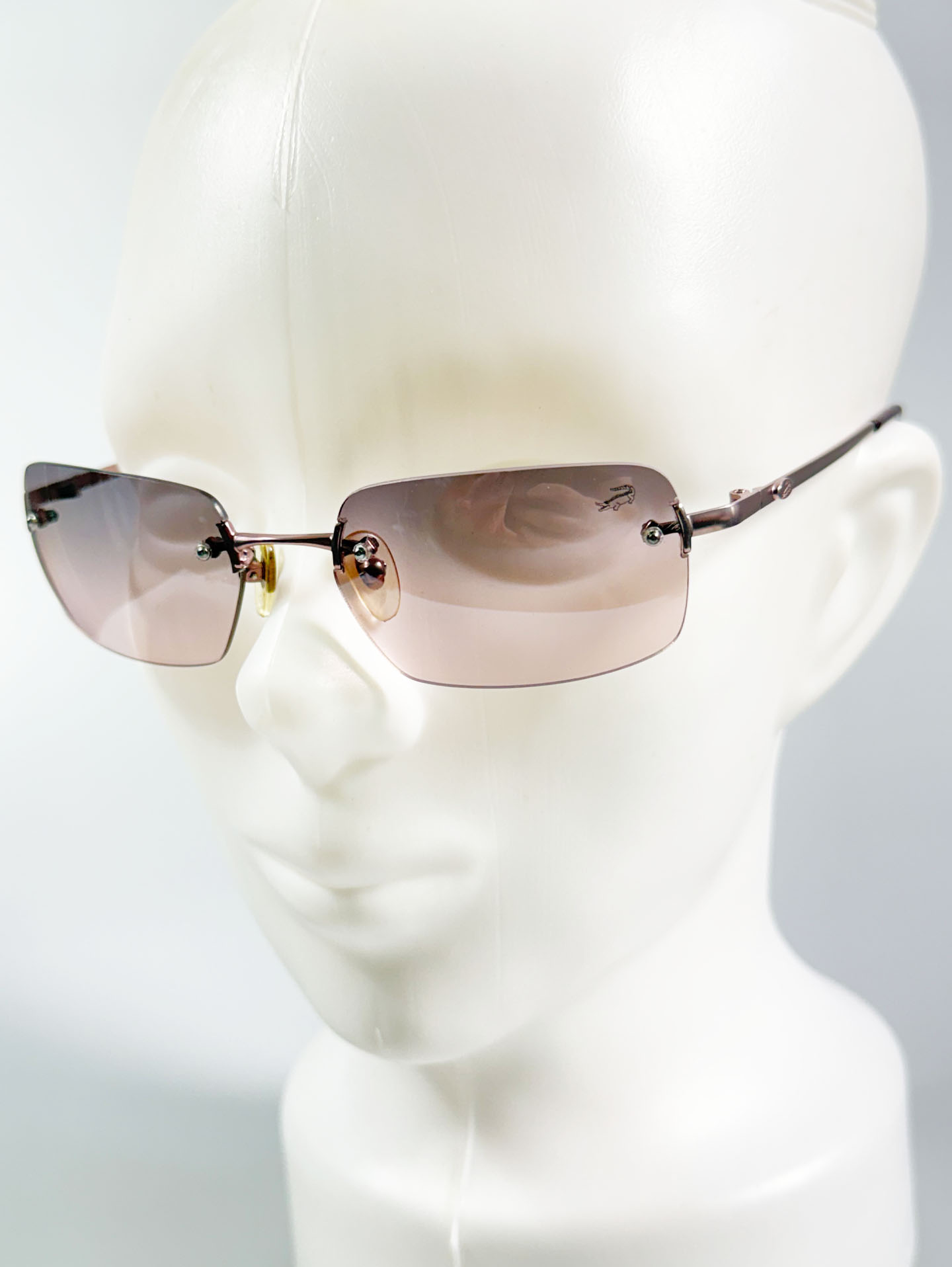 90's CARTELO Rimless Square Metal Tint Sunglasses