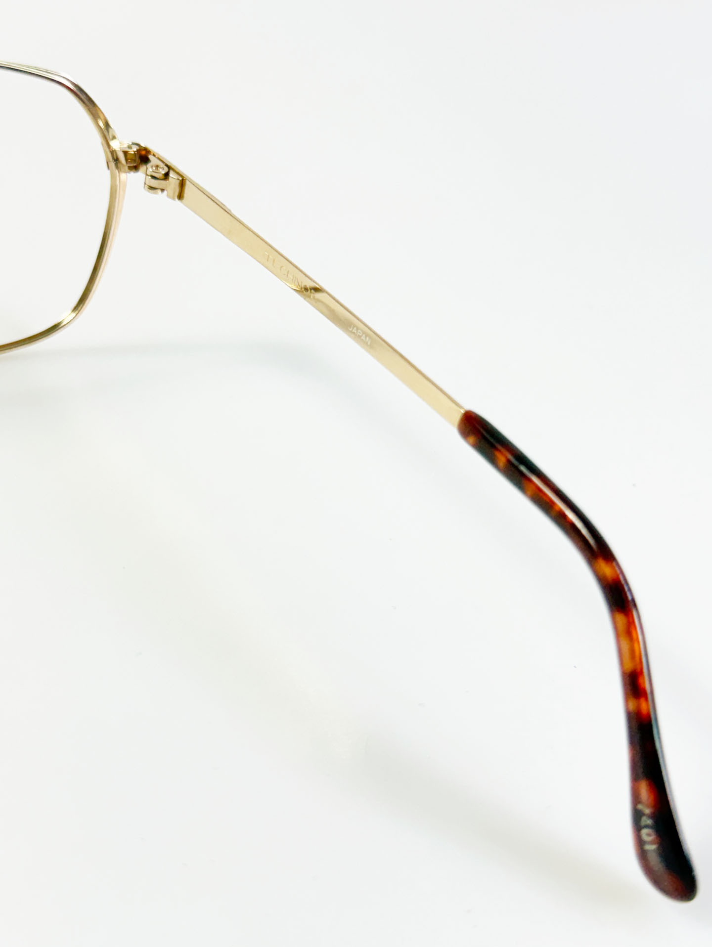 90's TECHNOS Gold Titanium Square Boeing Metal Glasses
