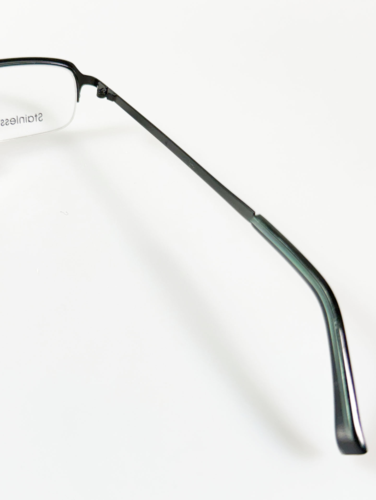 KIPLING Black Half-Rim Square Metal Frame Glasses