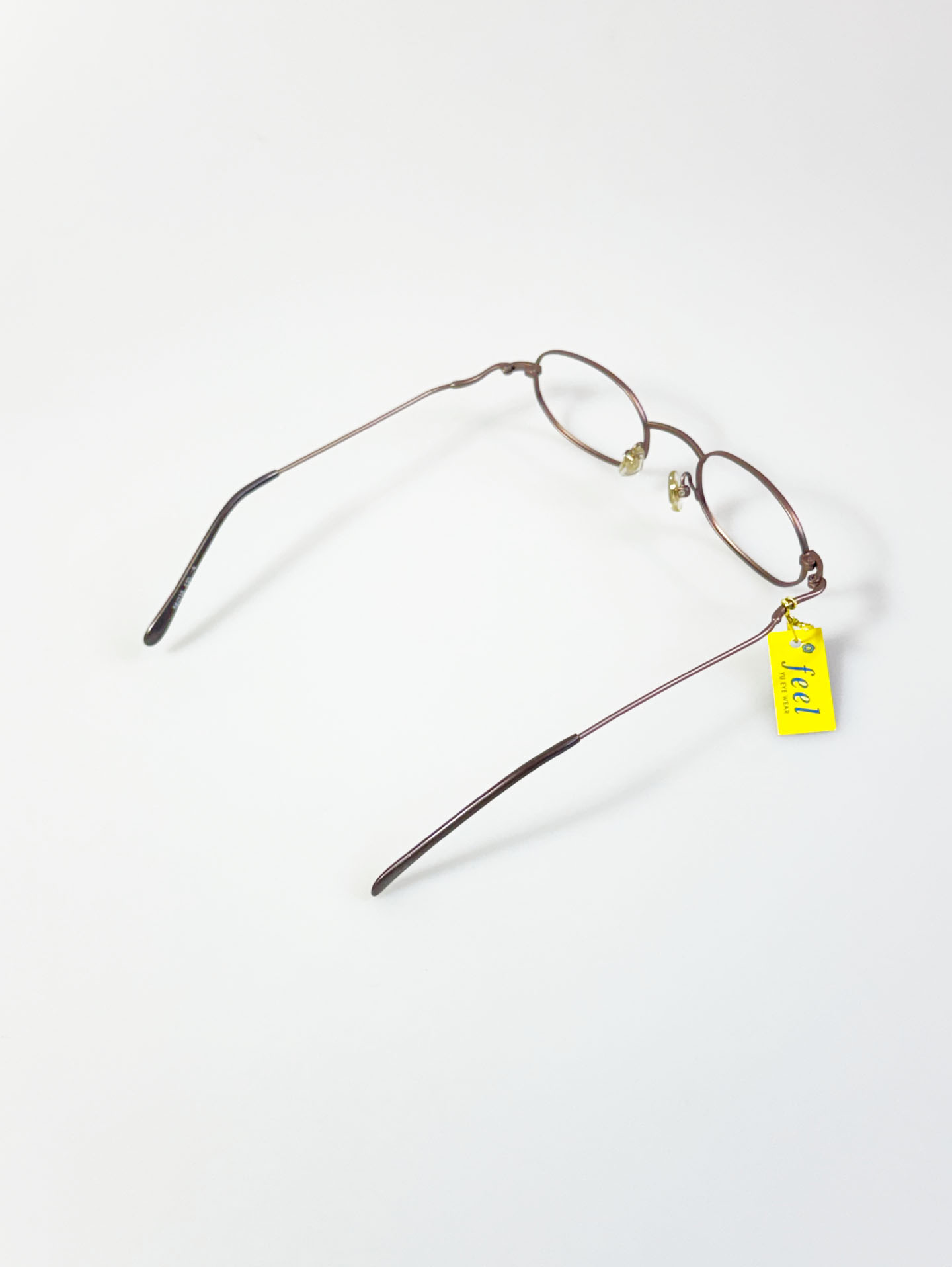 90’s FEEL Slim Oval Bronze Brown Metal Glasses