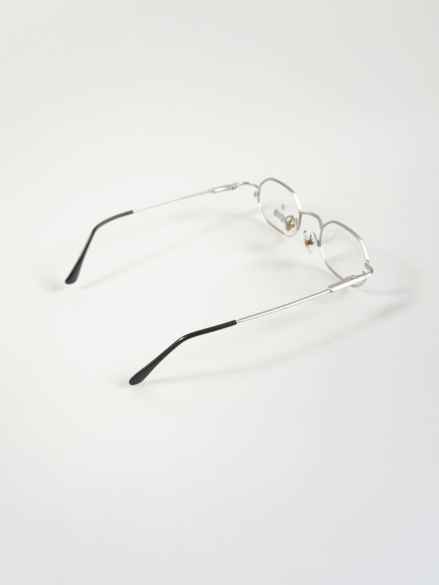 DIGNITE Silver Slim Oval Metal Glasses