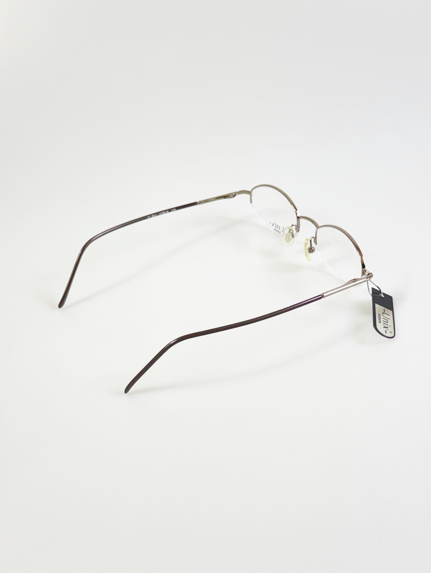 UNIX Silver Gold Oval Half-Rim Metal Glasses