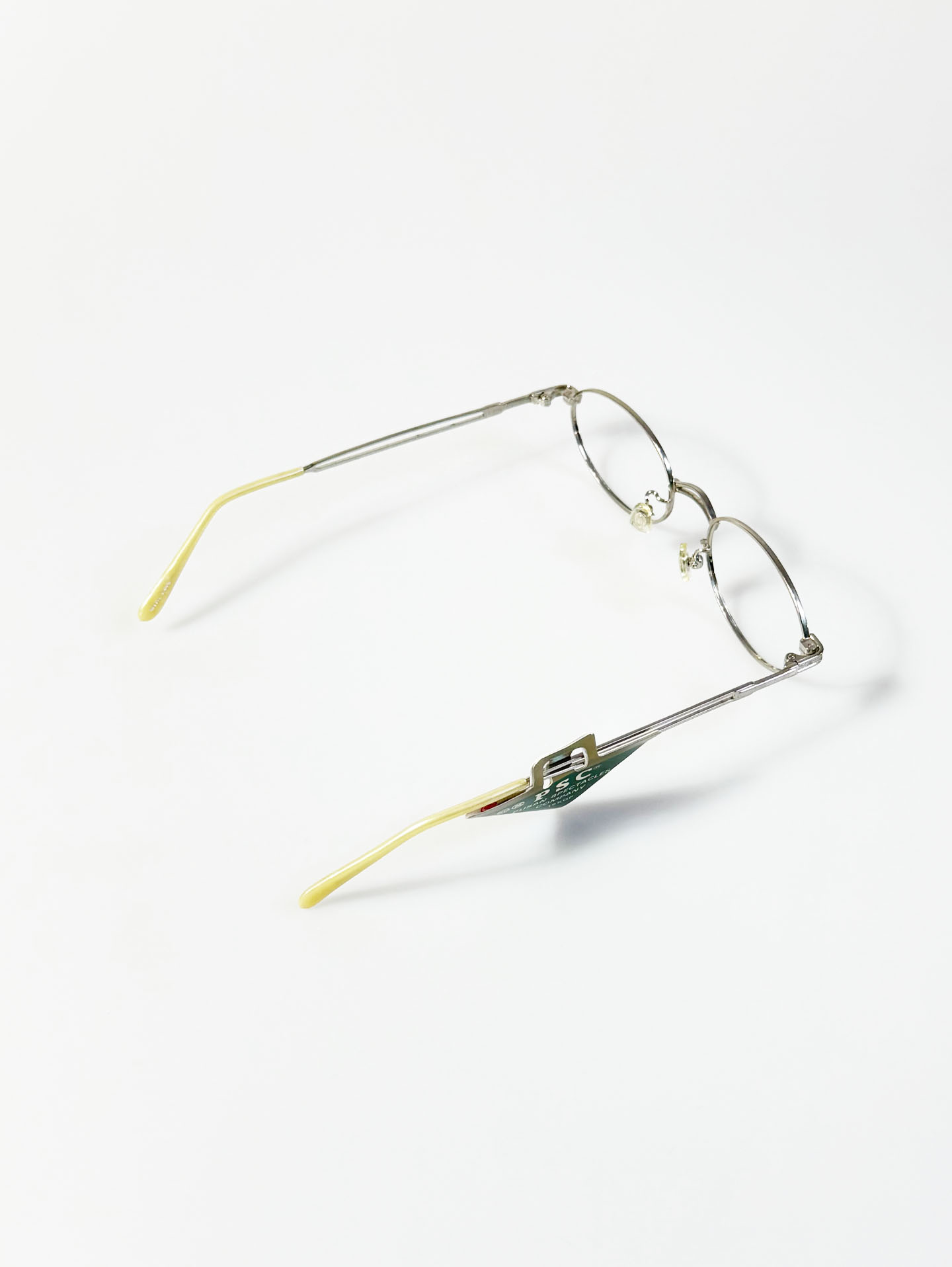 P.S.C Fashion Silver Slim Oval Metal Frame Glasses