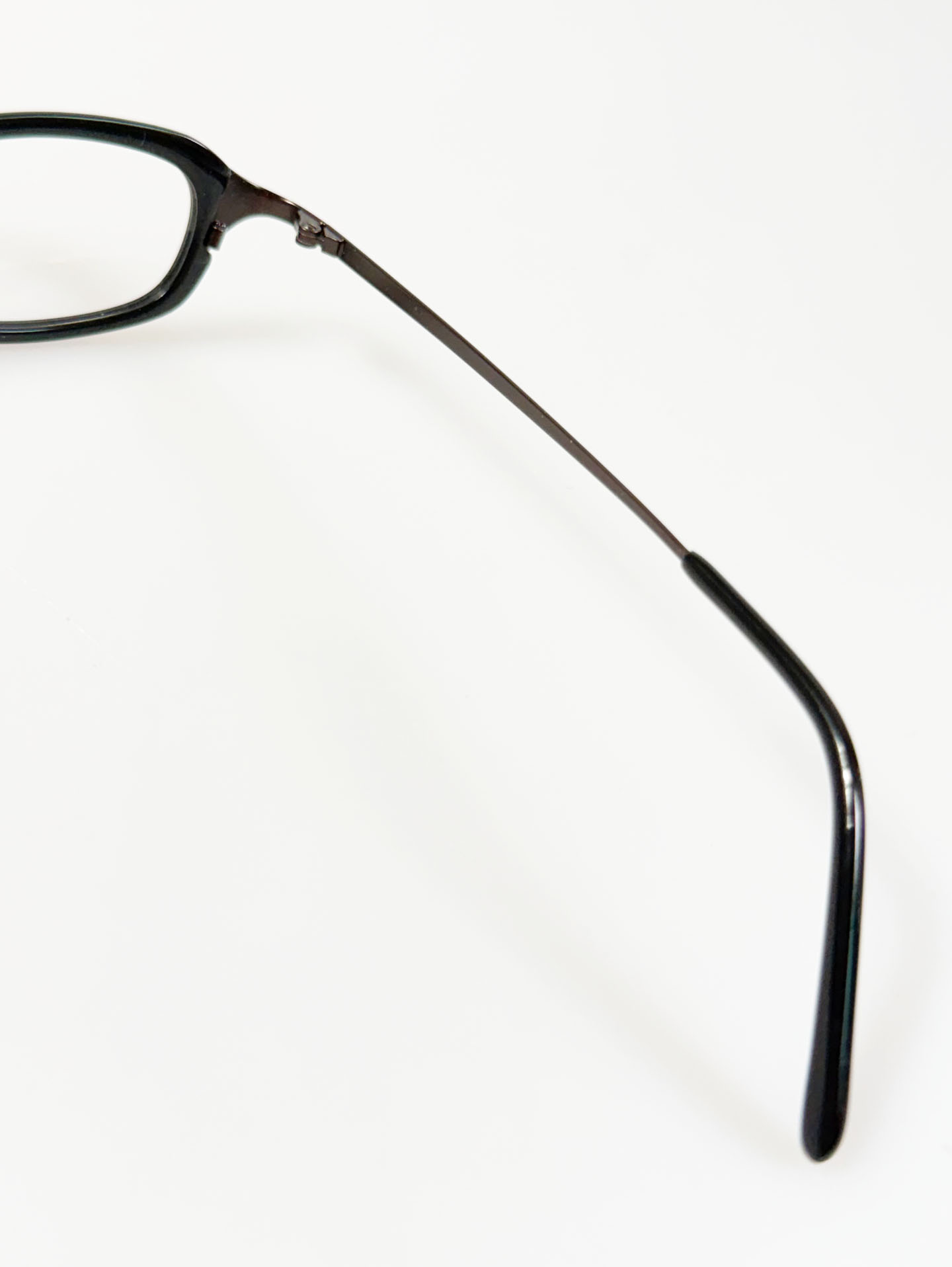 MOOL EYEWEAR Layered Dark Brown Black Oval Metal Glasses