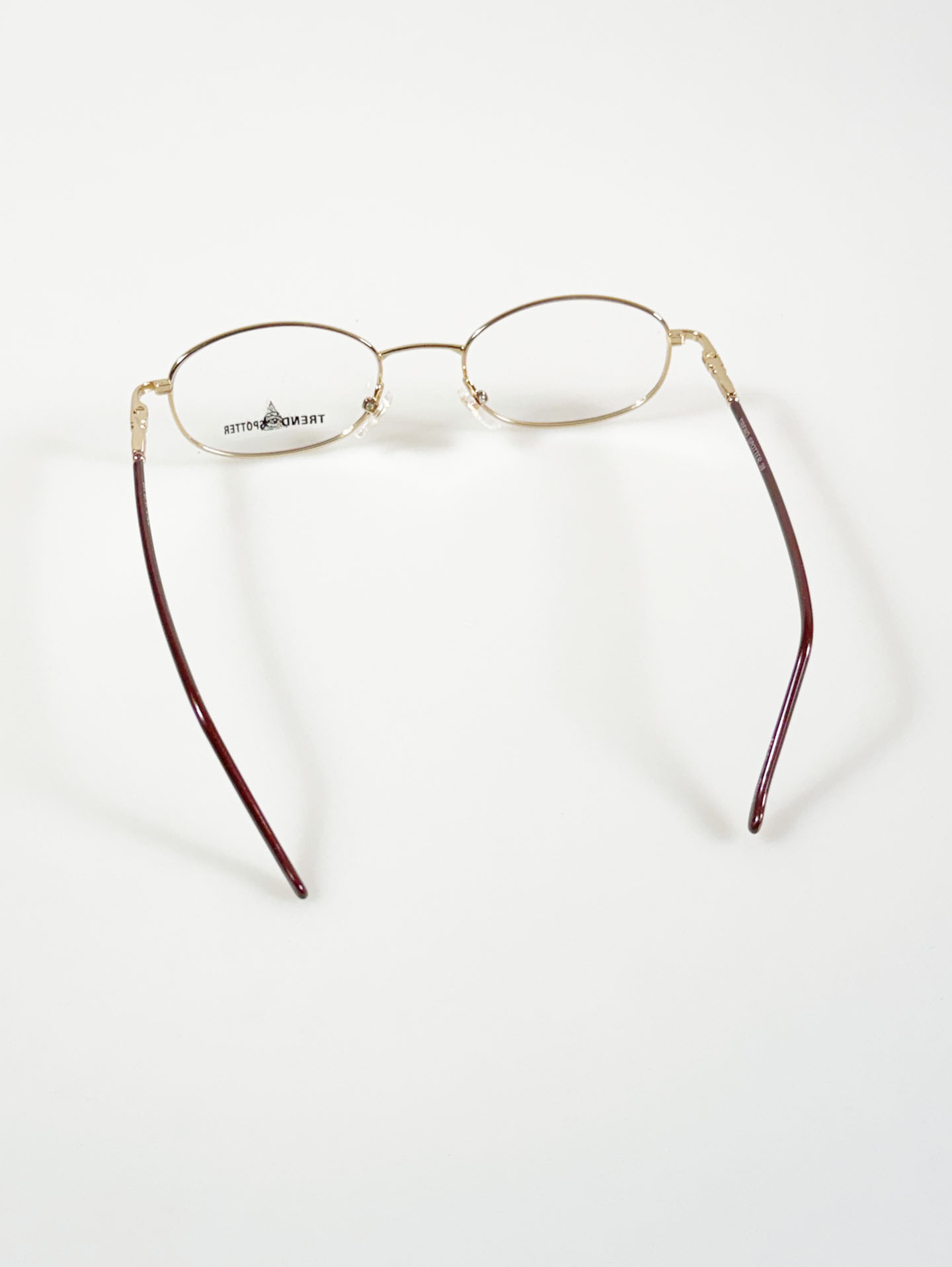 TREND SPOTTER Gold Slim Oval Metal Glasses