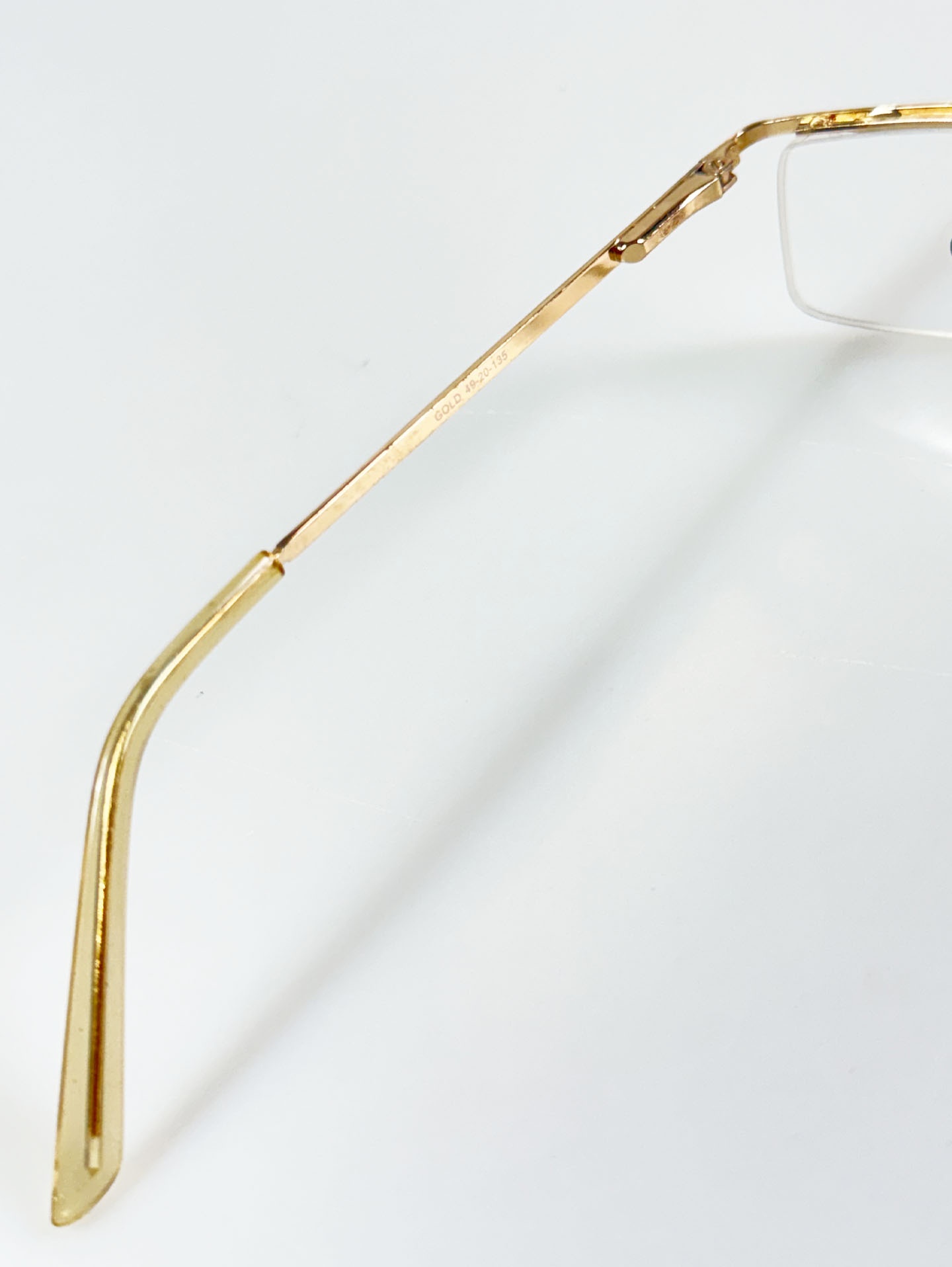 Ce-Tru Gold Semi-Rimless Square Glasses