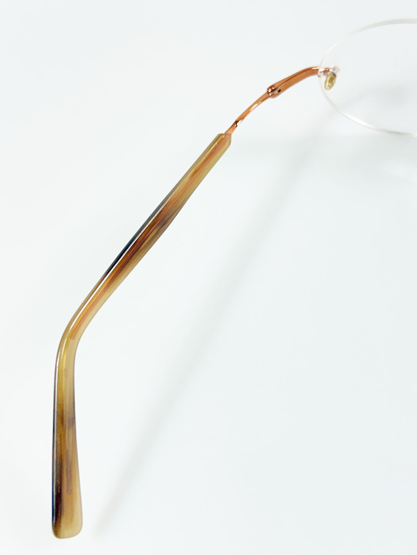 JEEP Rosegold Rimless Oval Metal Glasses