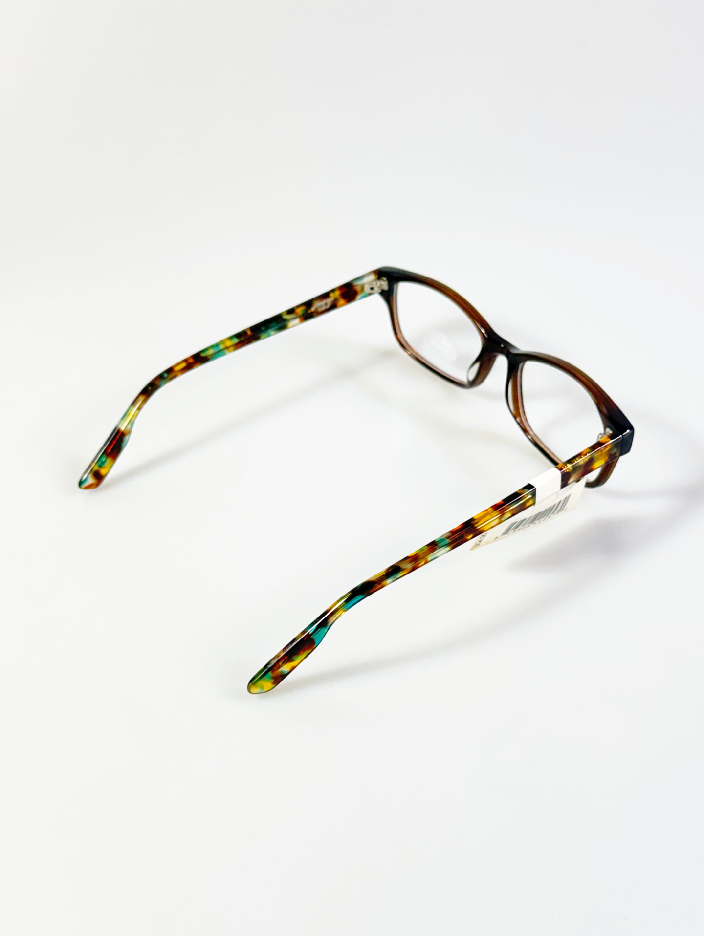 M AMERICA Brown Acetate Square Frame Glasses
