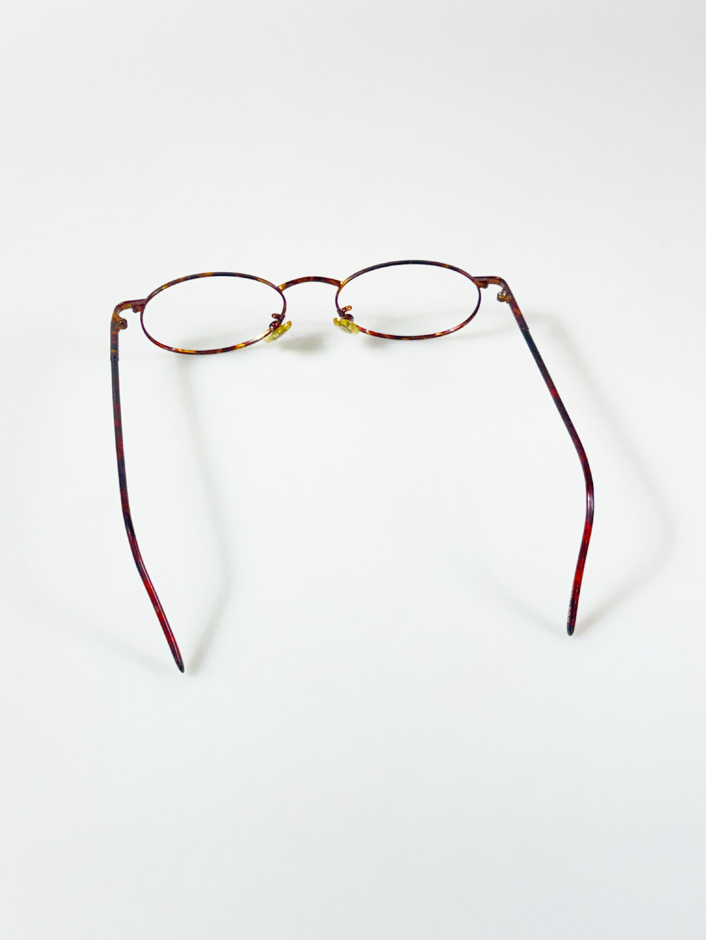 90’s HOC Tortoise Slim Oval Metal Frame Glasses