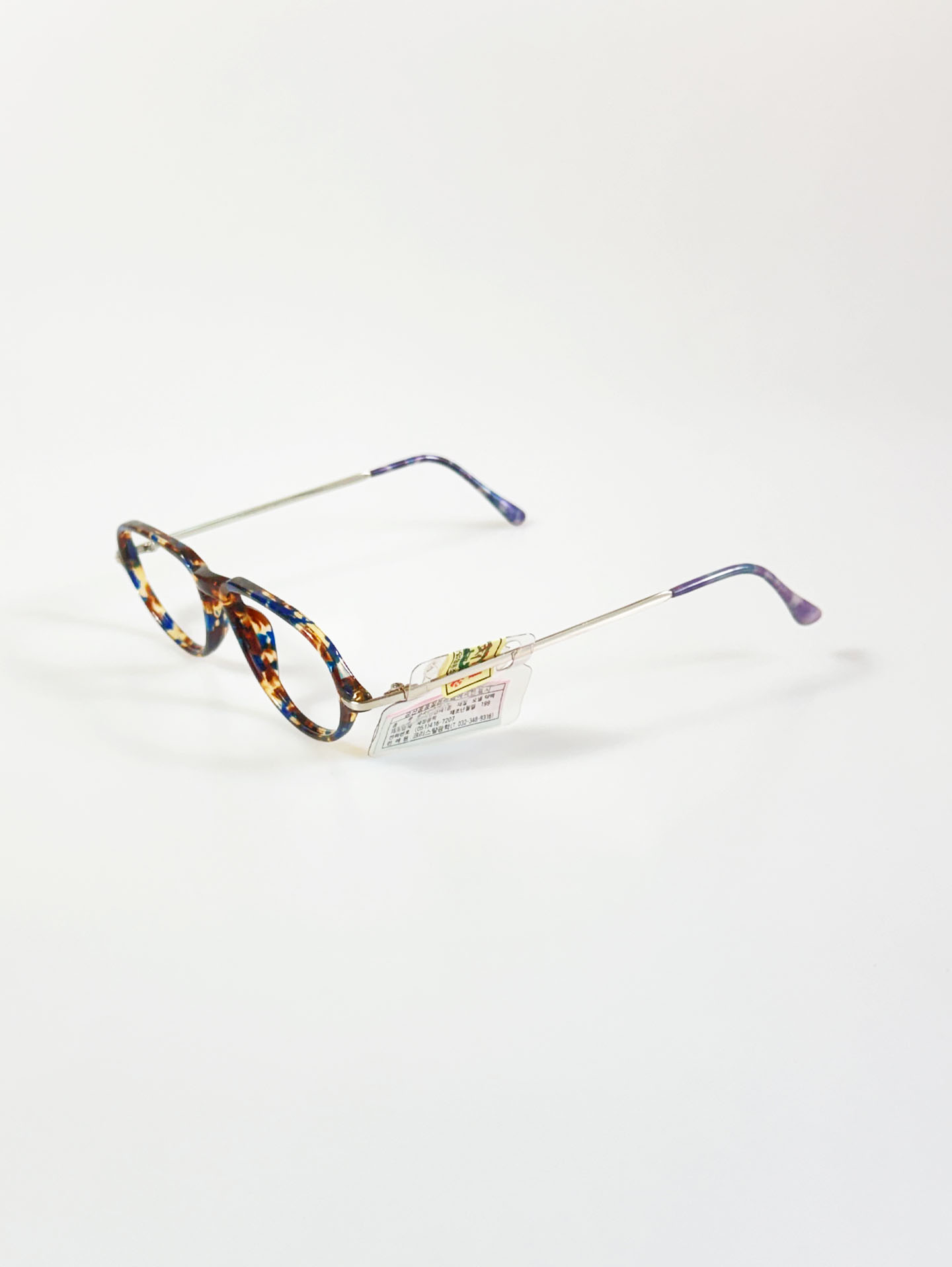 90's SEVA SCHAN Square Horn-Rim Frame Glasses