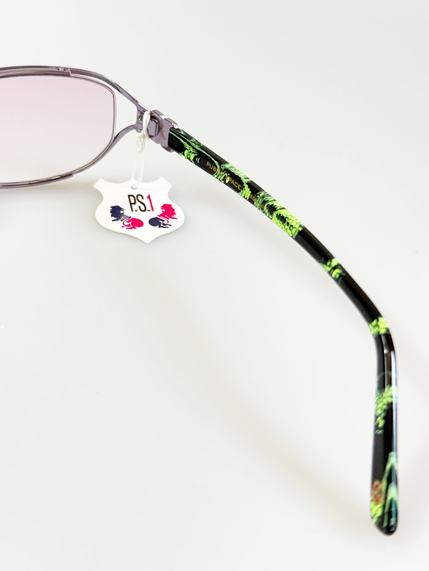 PUBLIC SPACE Lavender Slim Oval Metal Frame Glasses
