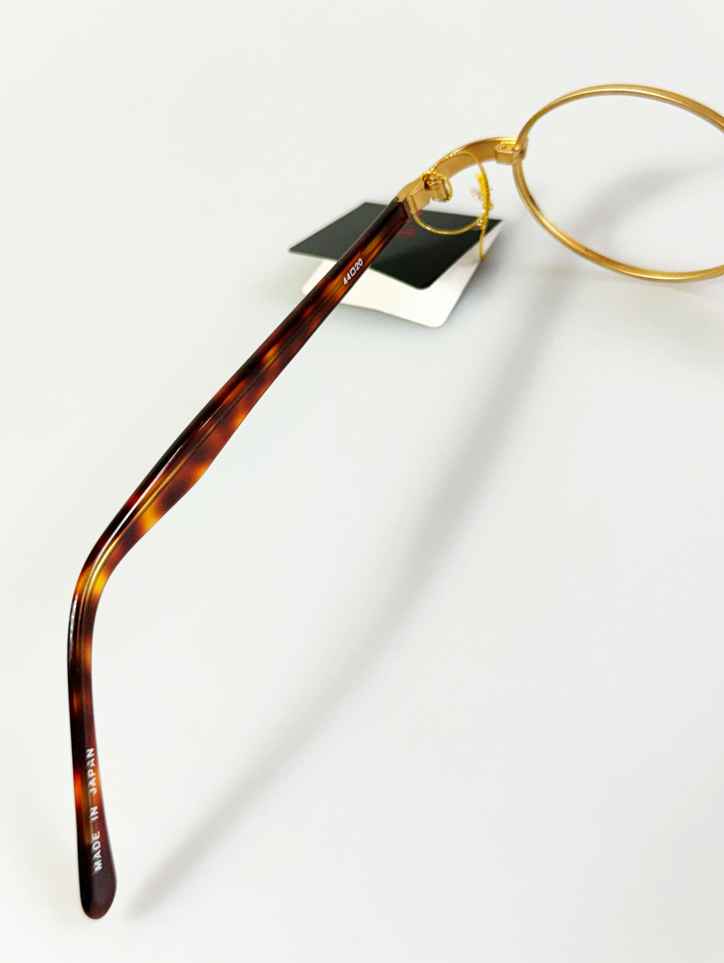 90's ALAIN DELON Gold Slim Oval Metal Frame Glasses