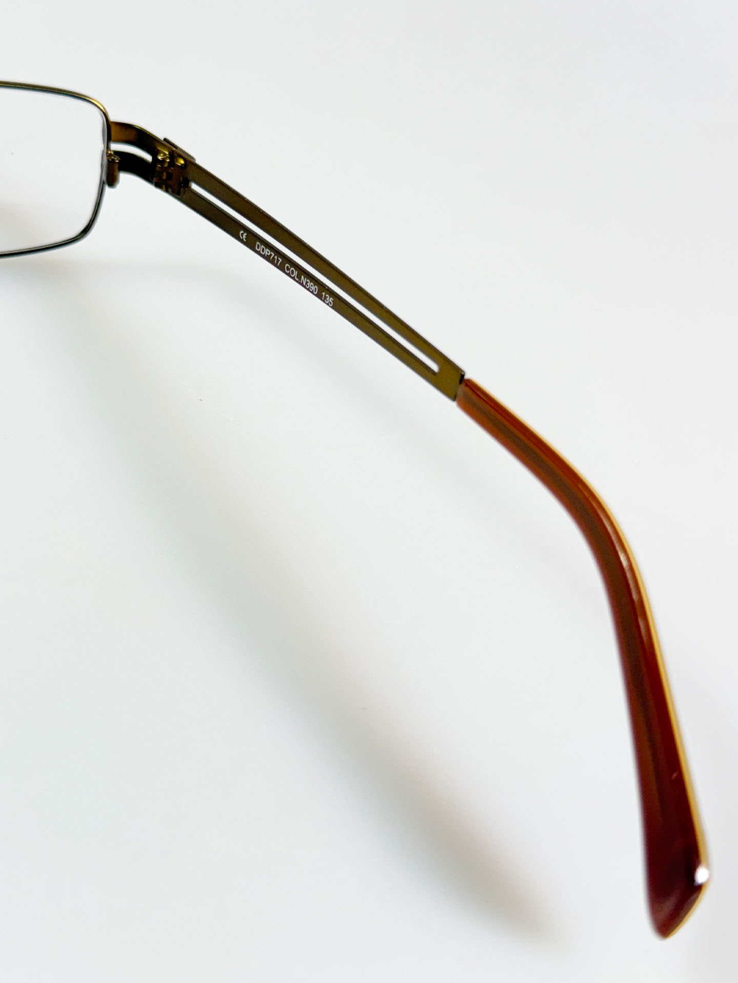 90's DDP Bronze Slim Square Metal Frame Glasses